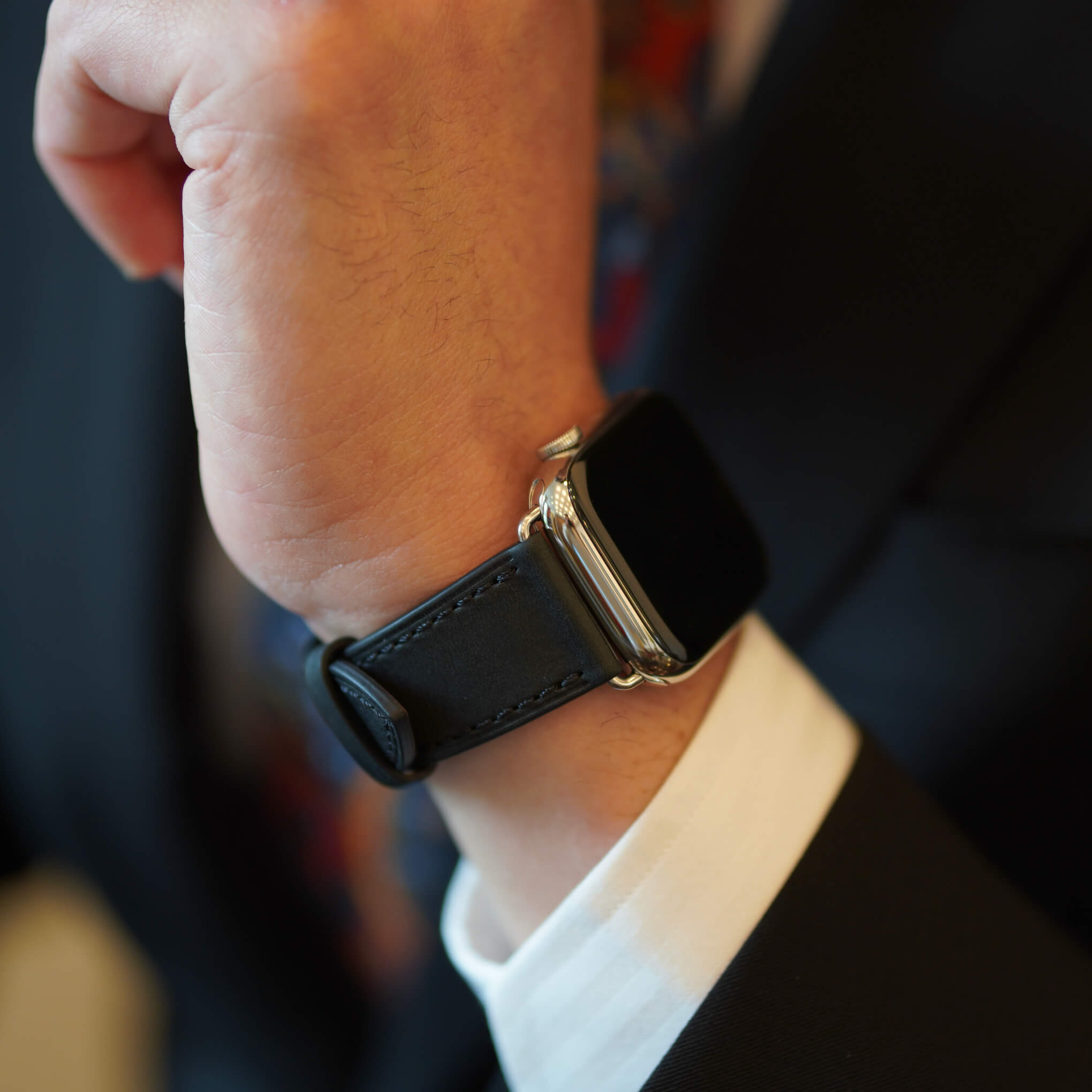 Elegance Black-Silver Straps for Apple Watch