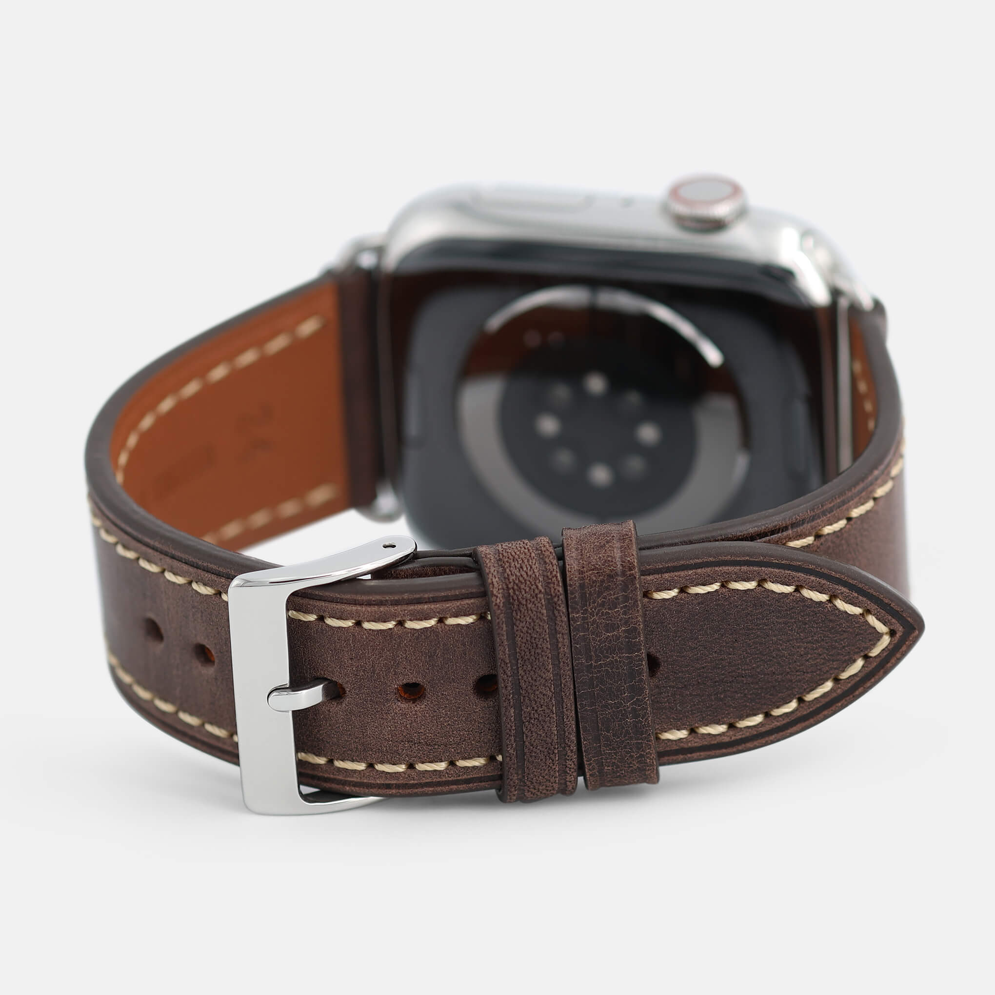 Elegance Brown-Silver Straps for Apple Watch