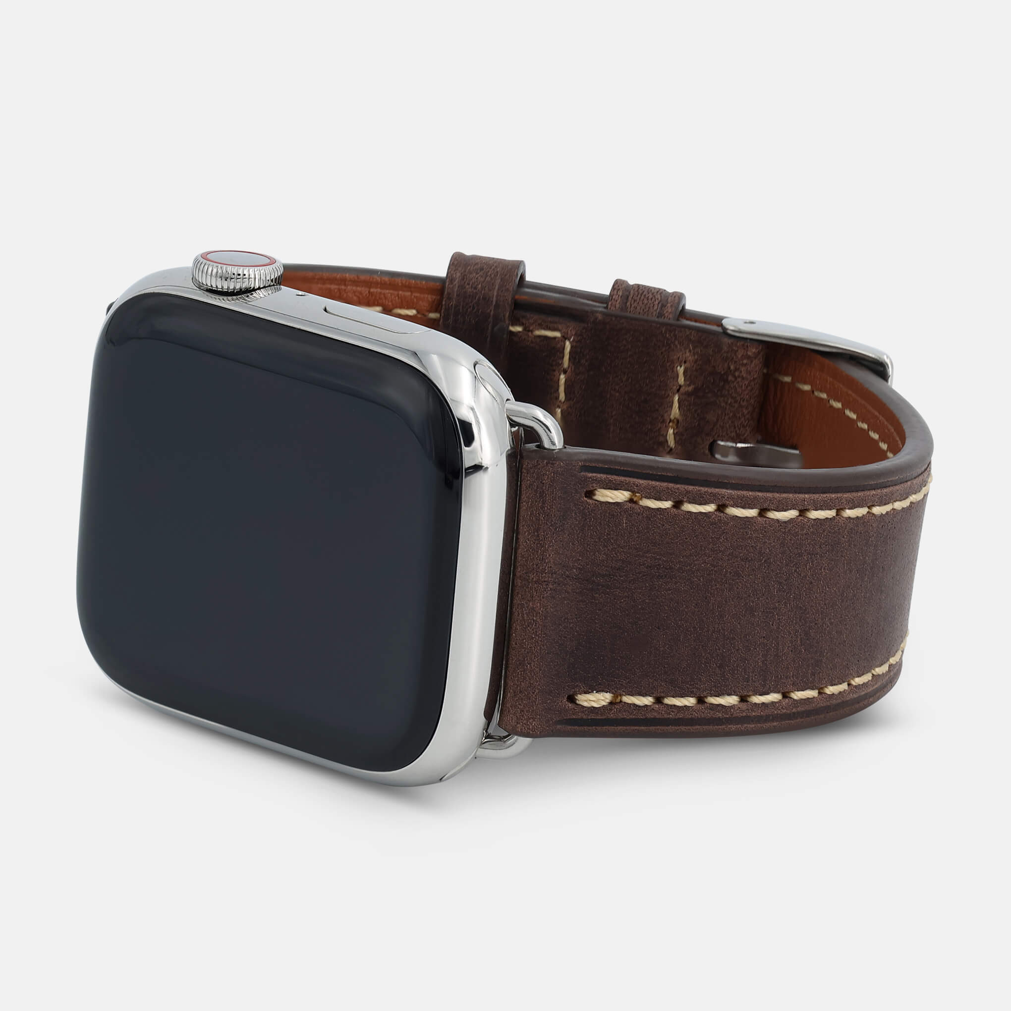 Elegance Brown-Silver Straps for Apple Watch