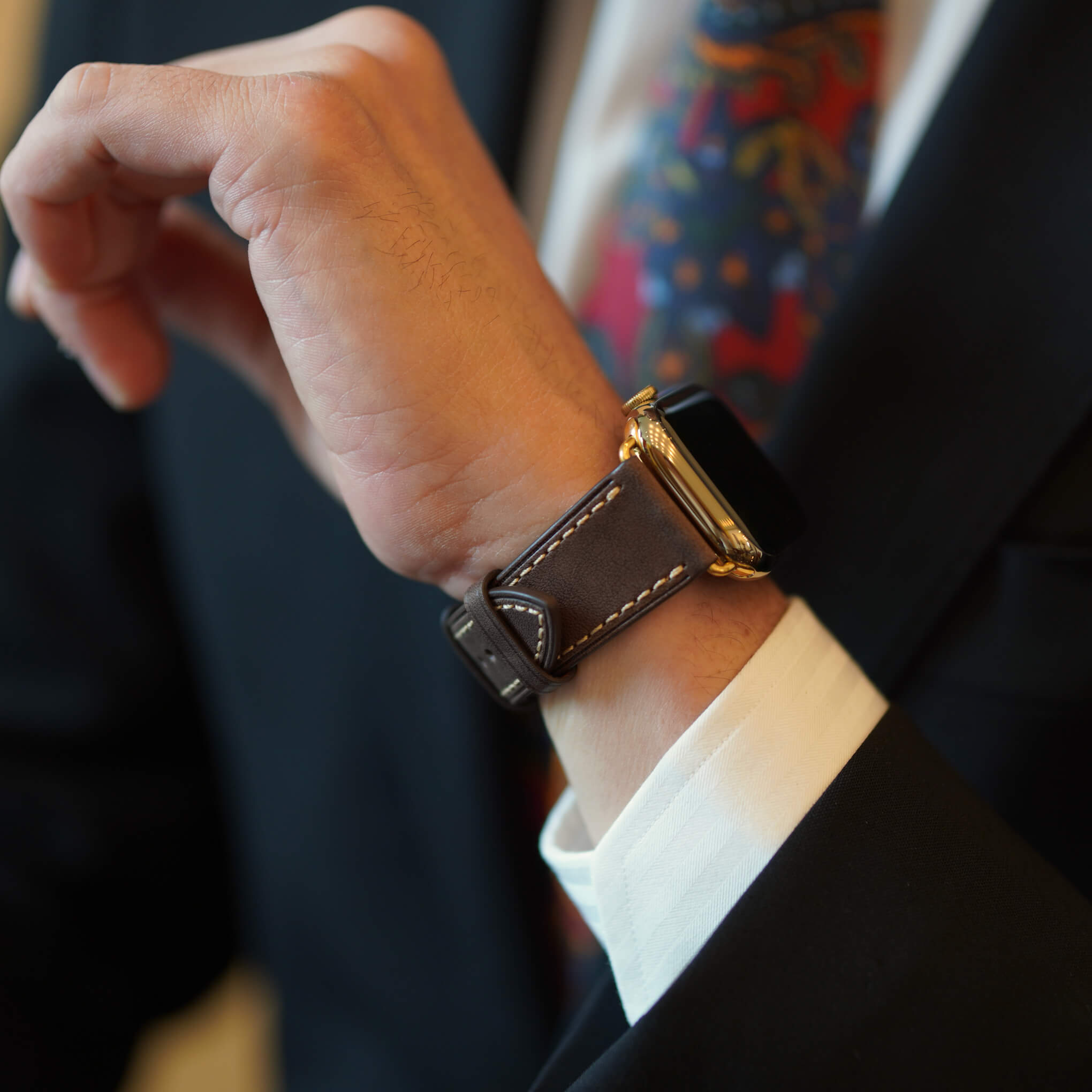 Elegance Brown-Gold Straps for Apple Watch