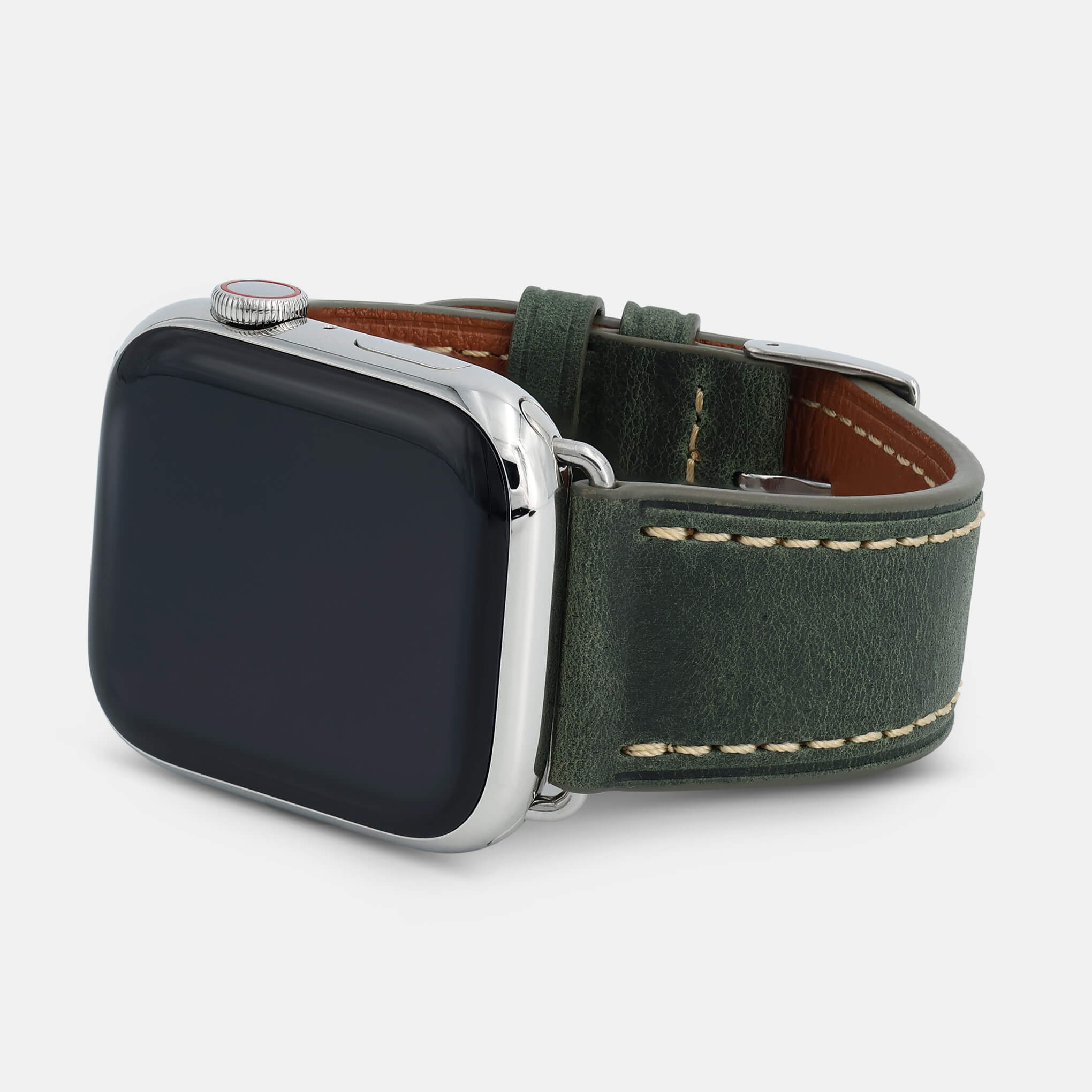 Elegance British Racing Green-Silver Straps for Apple Watch