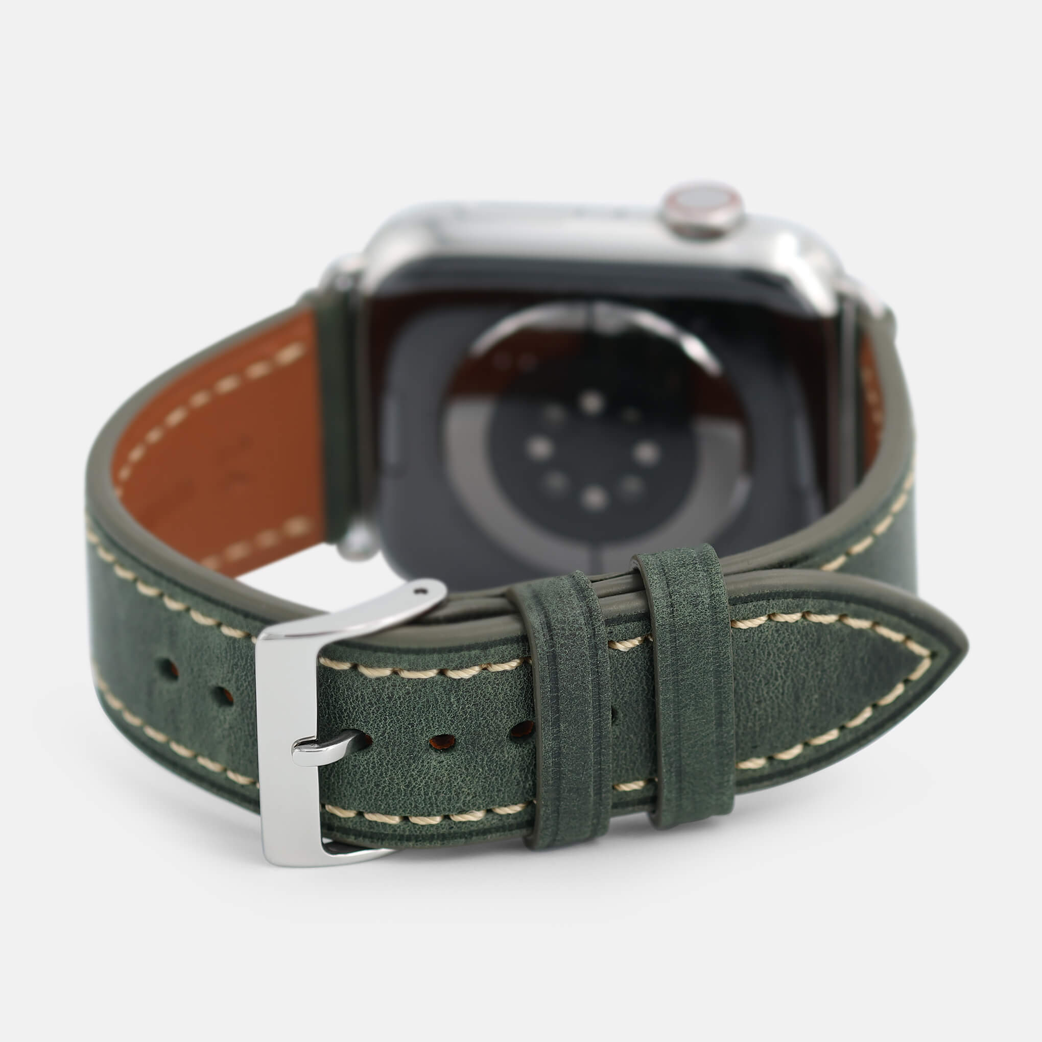 Elegance British Racing Green-Silver Straps for Apple Watch