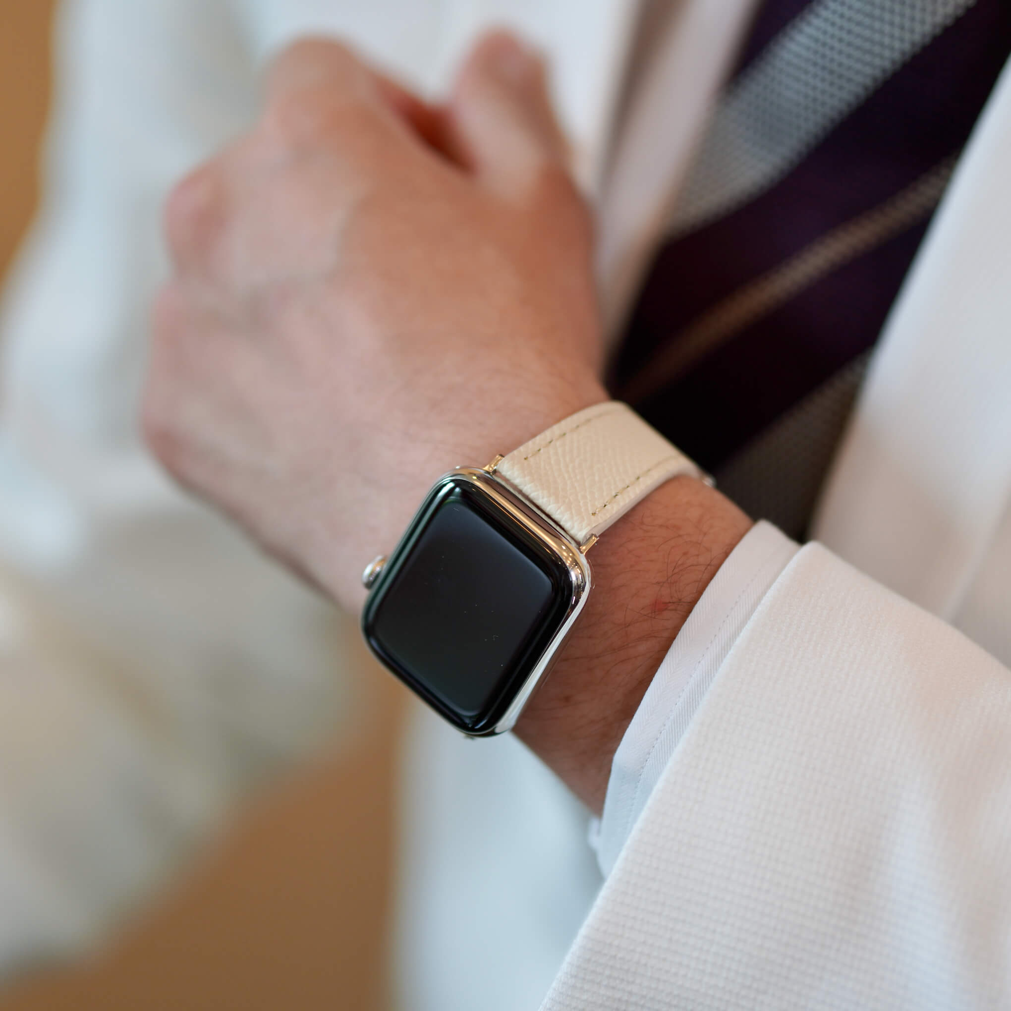 Club White-Silver Straps for Apple Watch