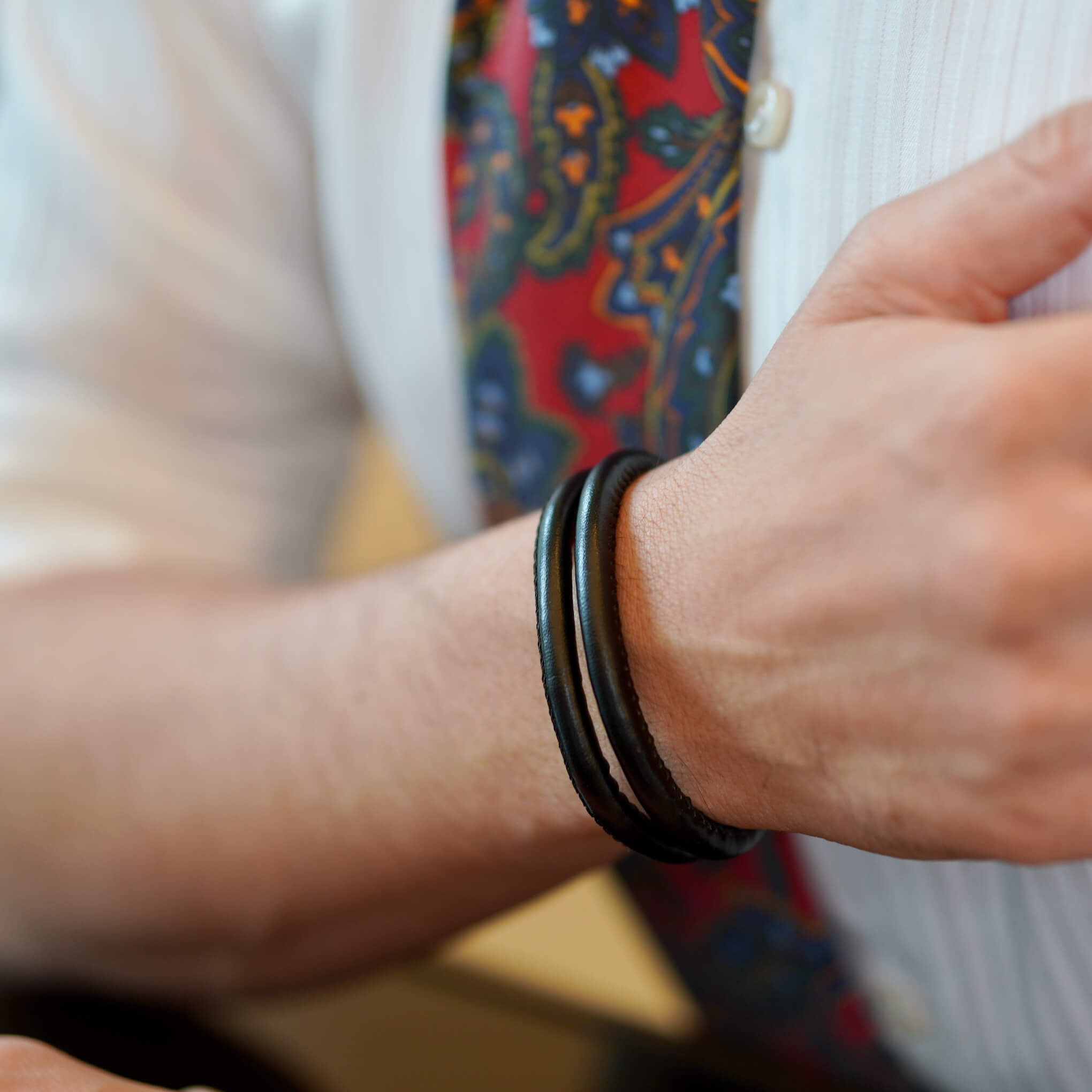 Black & Black Men's Bracelet