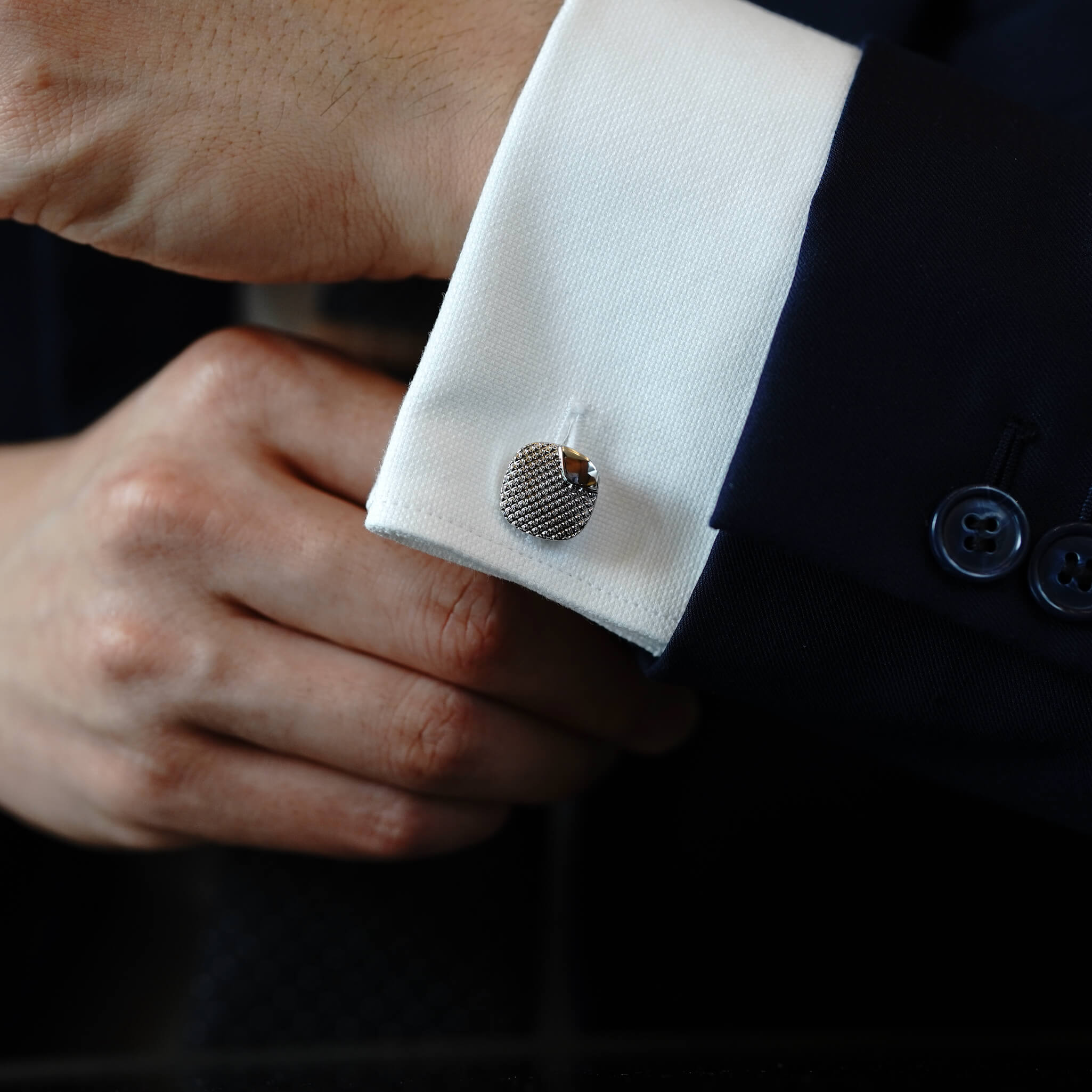 Silver Boss Cufflinks