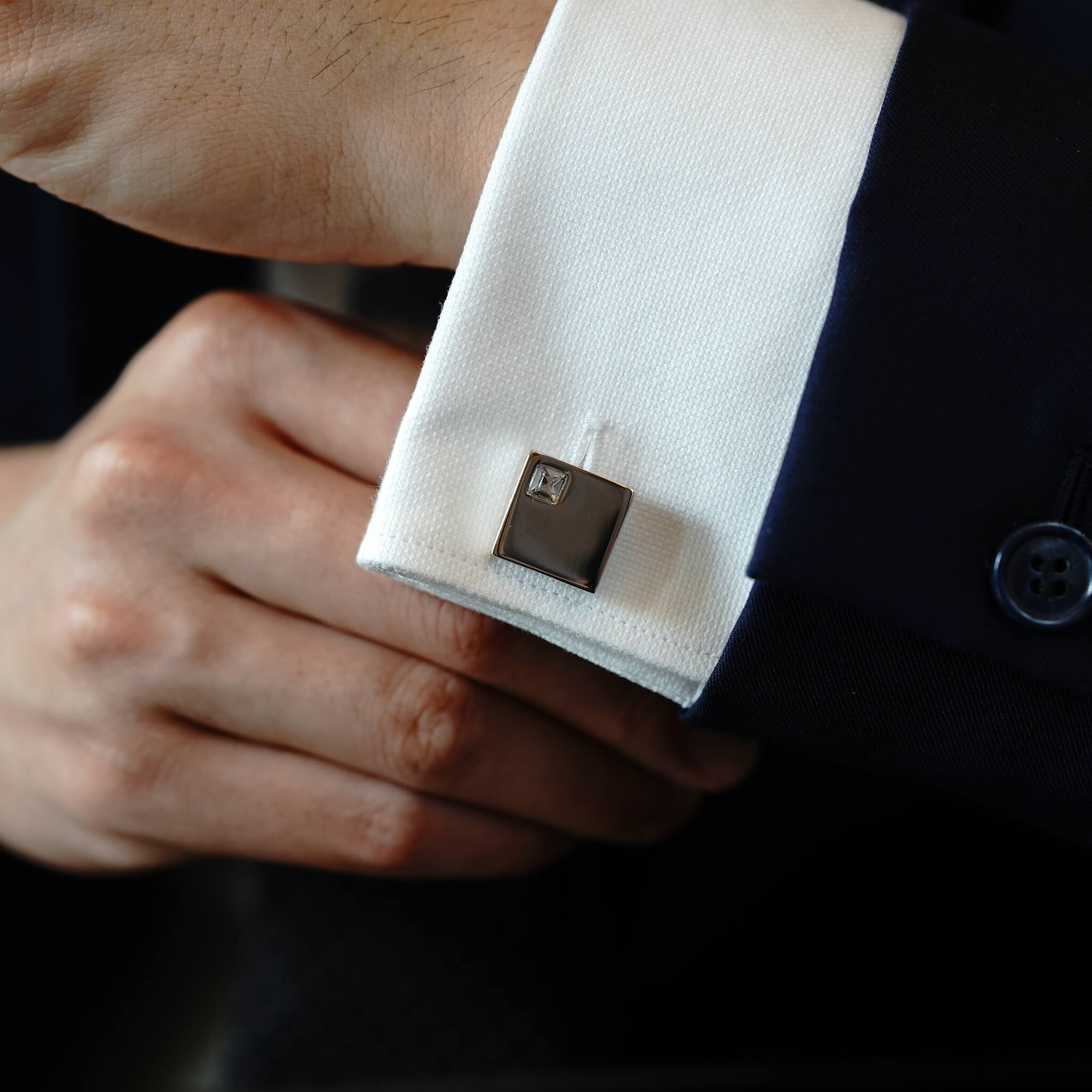 Gem White Cufflinks