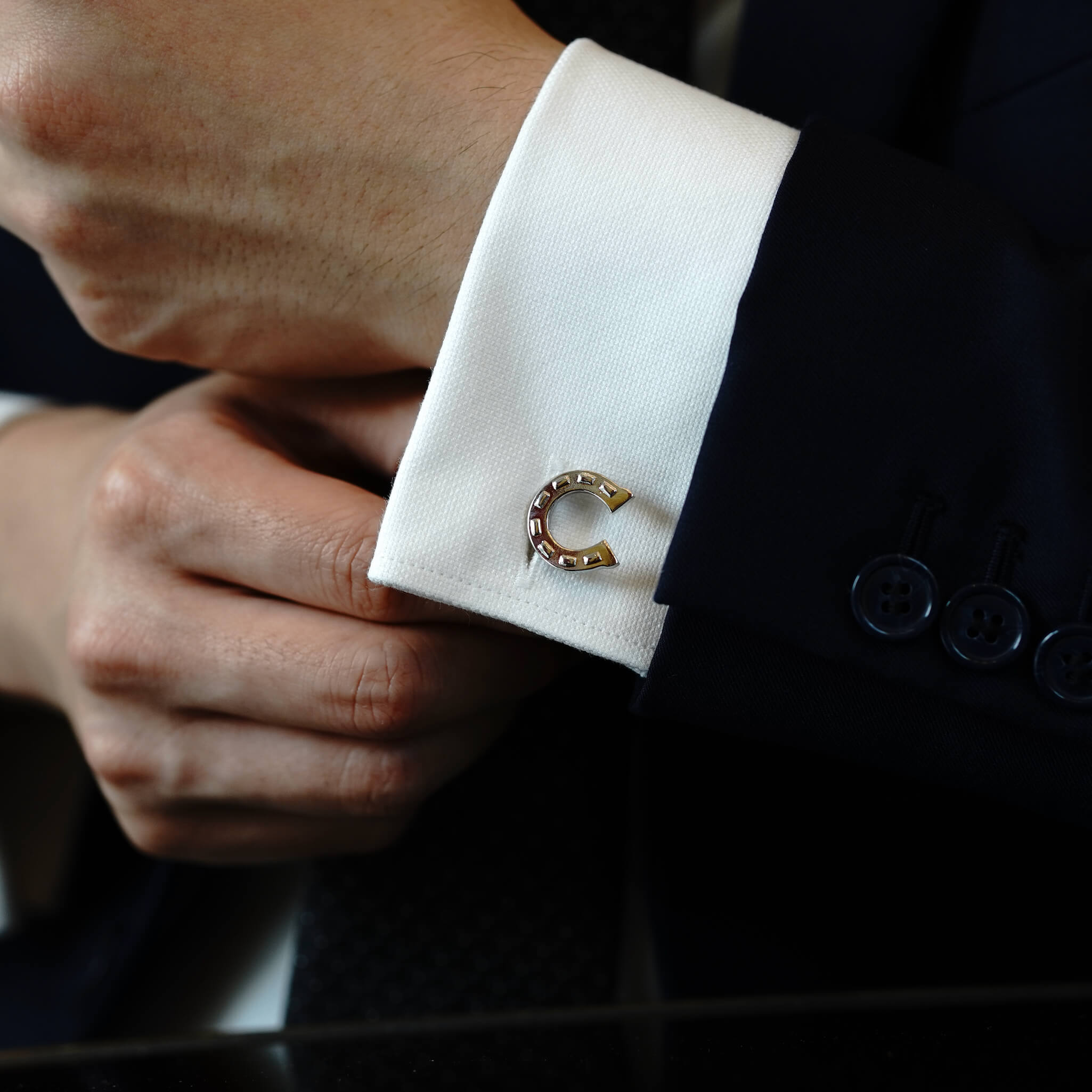 Silver Jockey Cufflinks