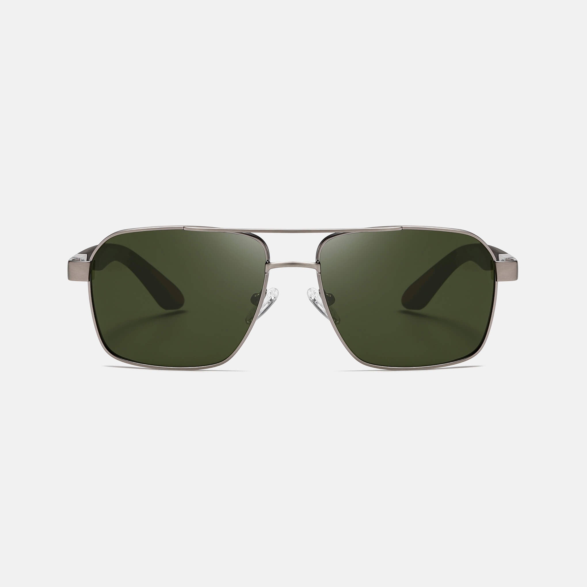 RR2 Men’s Sunglasses in Matte Light Gun Metal with Green Lens