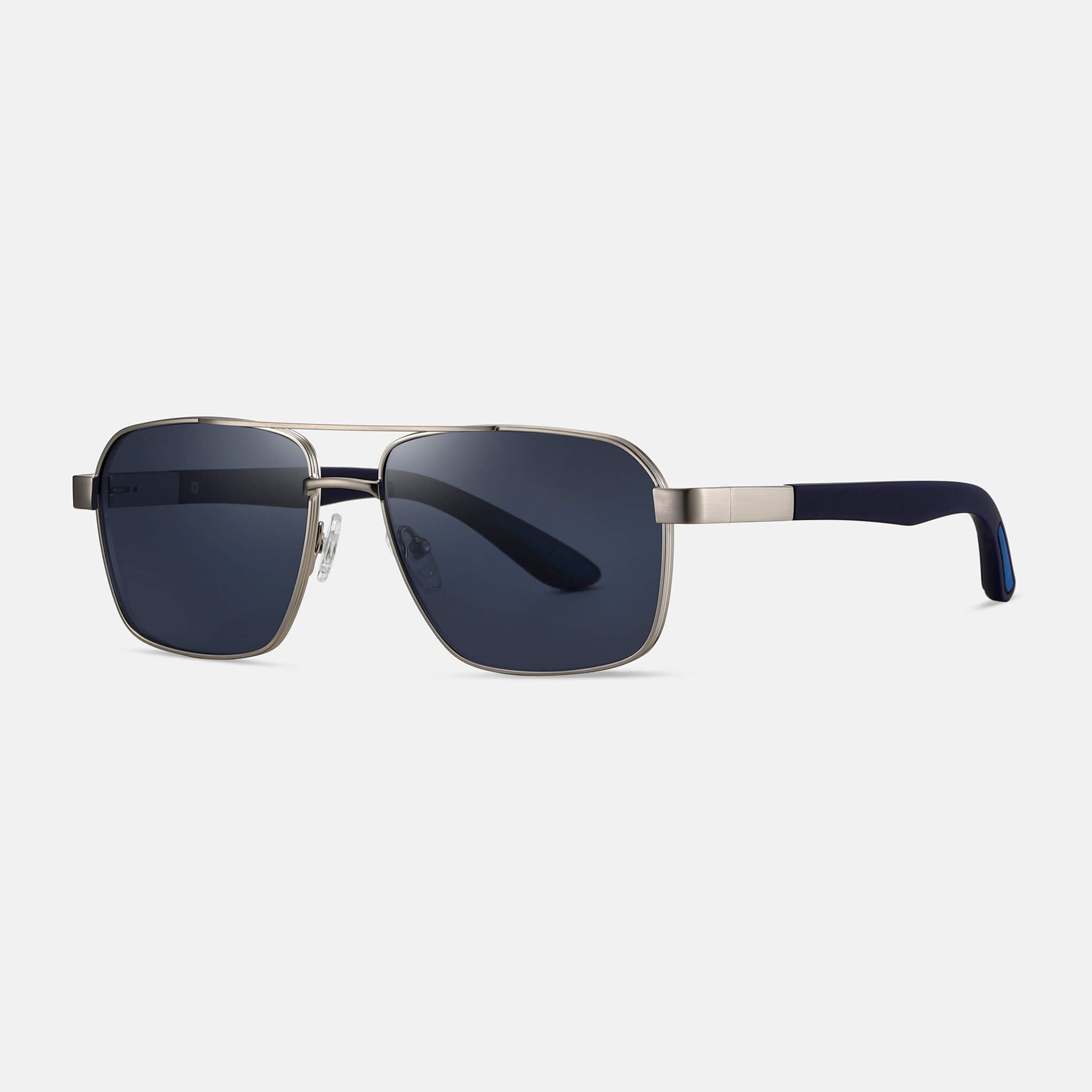 RR2 Men’s Sunglasses in Matte Silver with Blue Lens