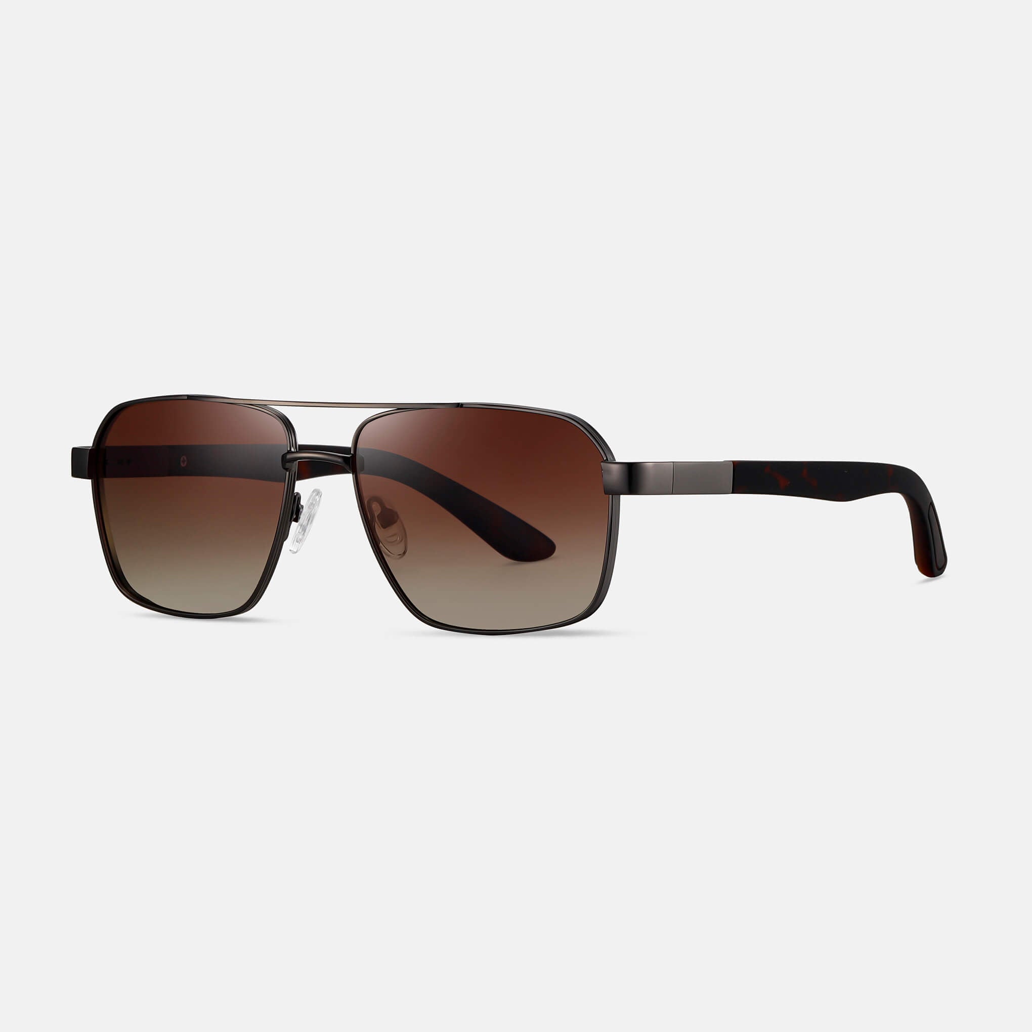 RR2 Men’s Sunglasses in Matte Gun with Gradient Brown Lens