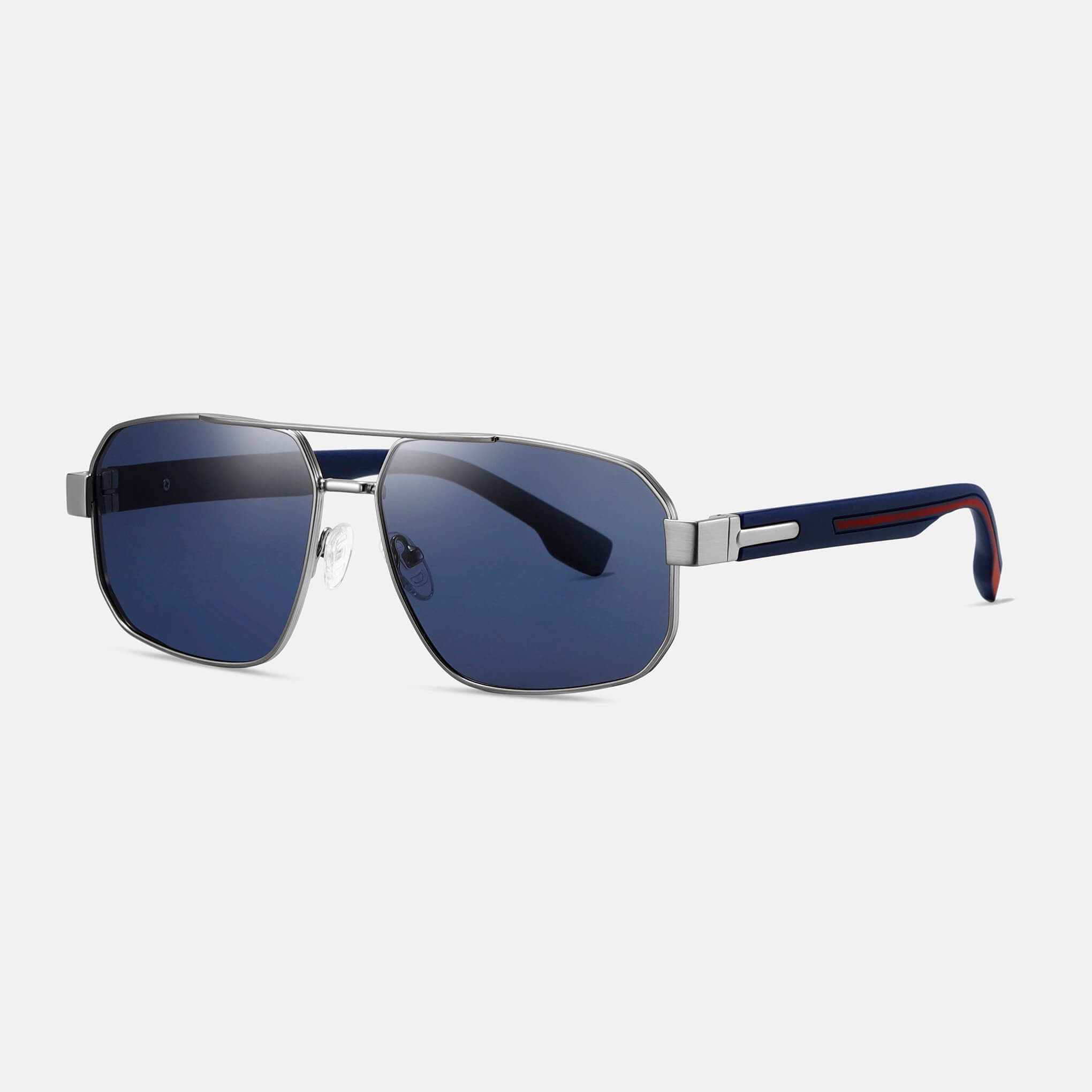 RR3 Men’s Sunglasses in Matte Silver with Blue Lens