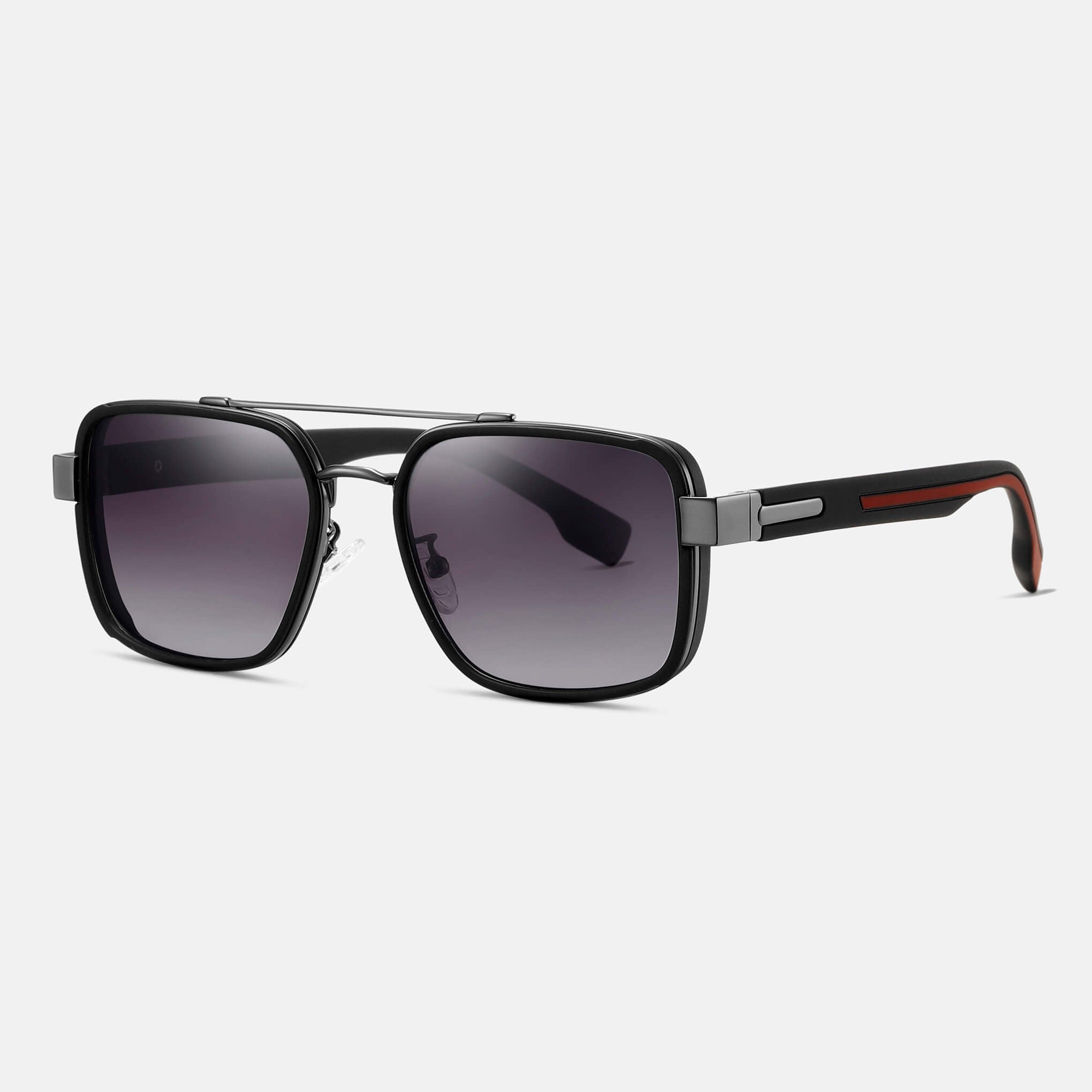 RR4 Men’s Sunglasses in Matte Black/Gun Metal with Gradient Grey Lens