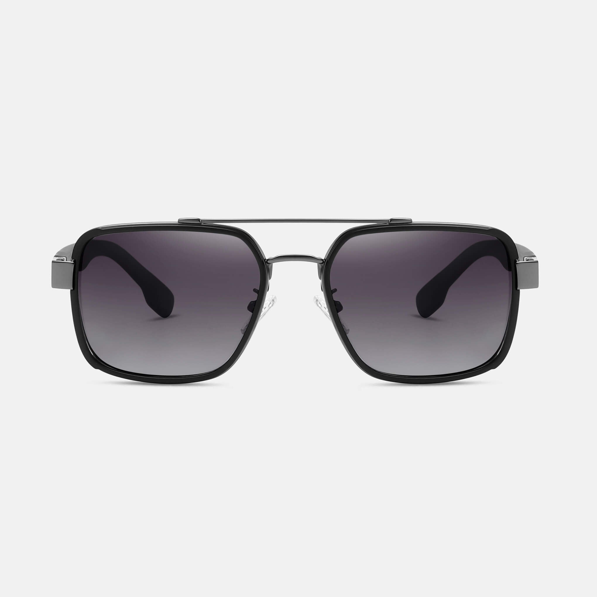 RR4 Men’s Sunglasses in Matte Black/Gun Metal with Gradient Grey Lens