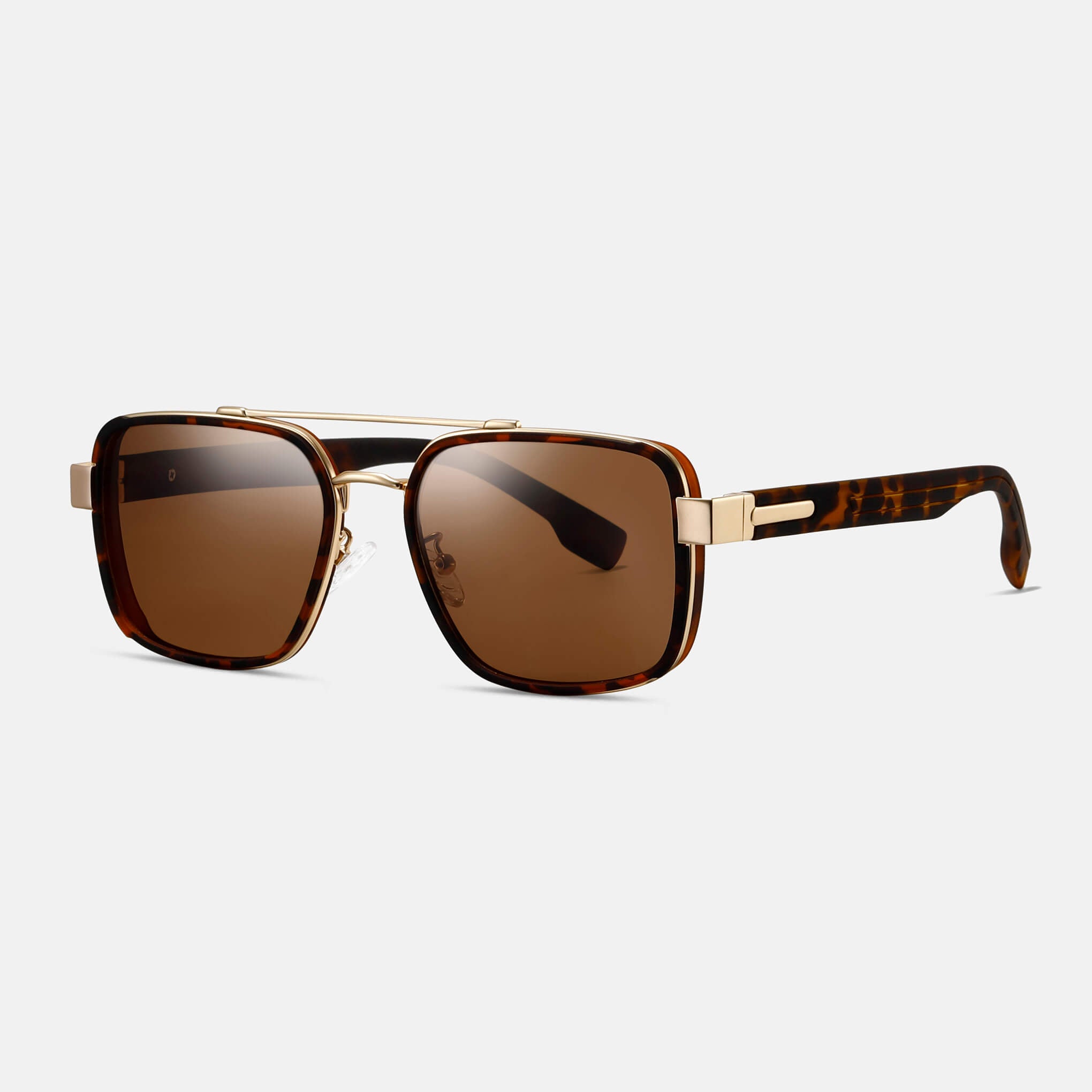RR4 Men’s Sunglasses in Tortoiseshell and Gold-Brown Lens