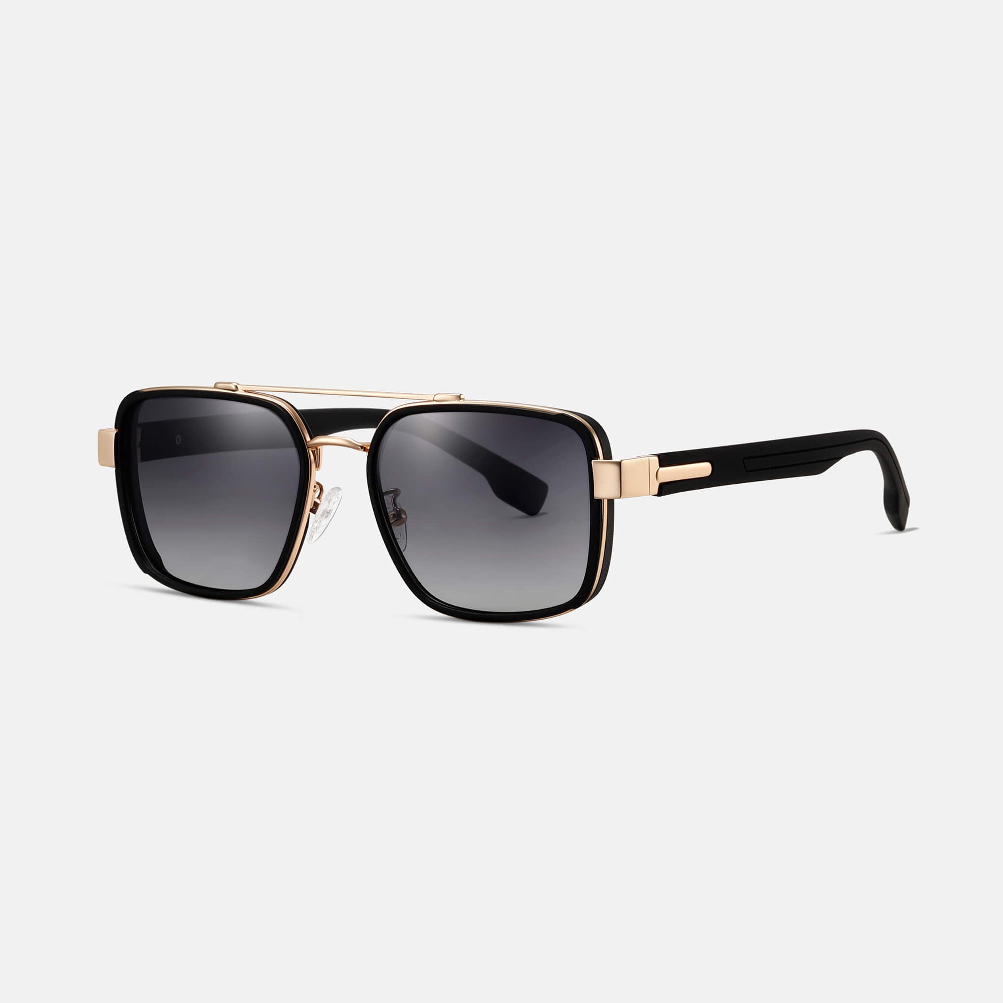 RR4 Men’s Sunglasses in Matte Black/Gold with Gradient Blue Lens