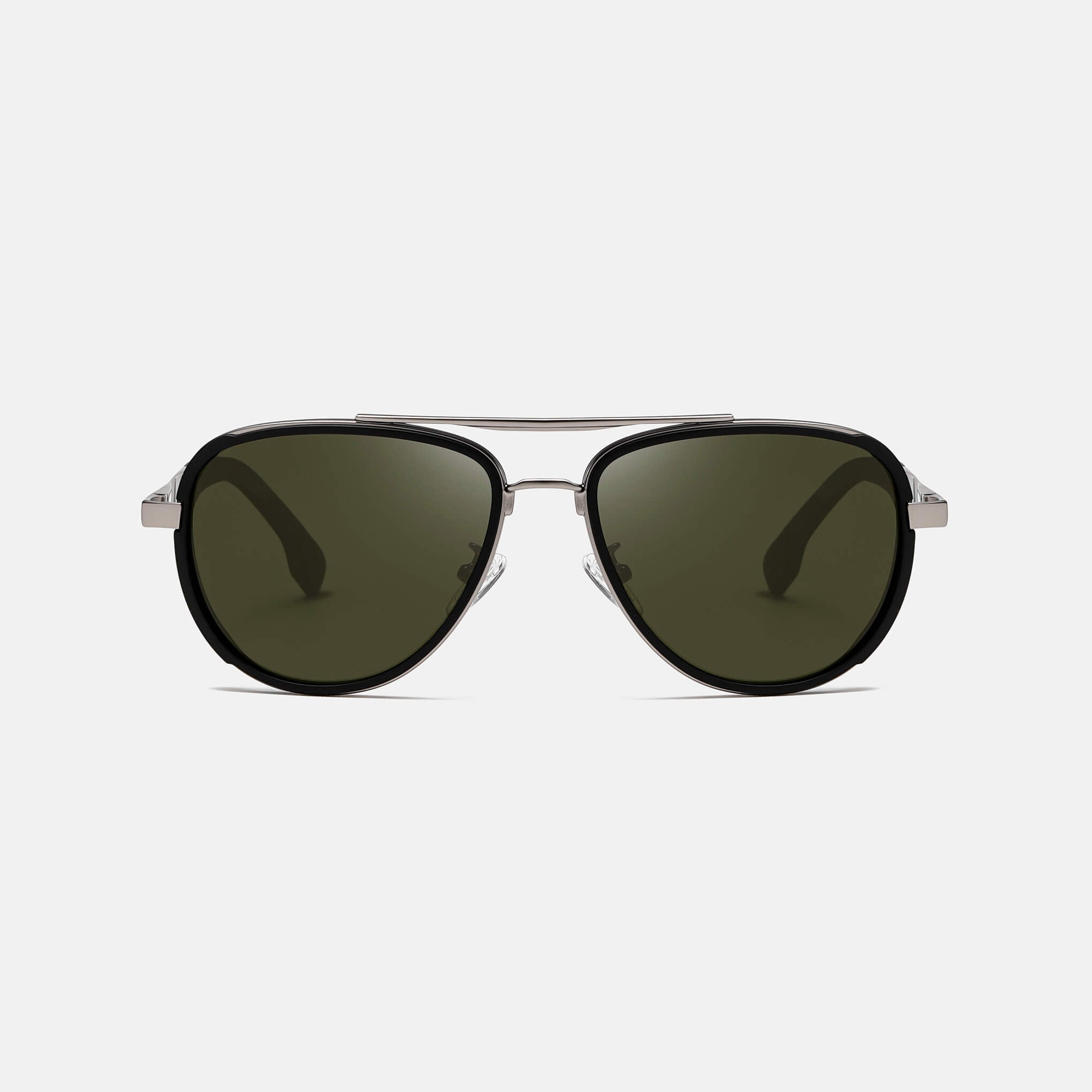 RR5 Men’s Sunglasses in Matte Black/Gun Metal with Dark Green Lens