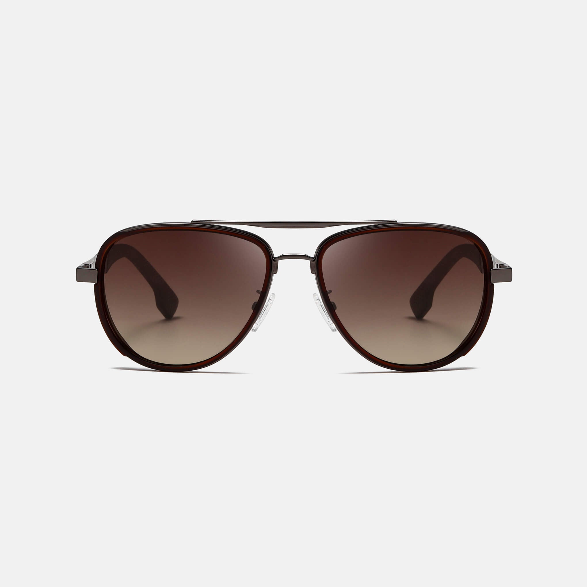 RR5 Men’s Sunglasses in Matte Brown/Gun Metal with Gradient Brown Lens