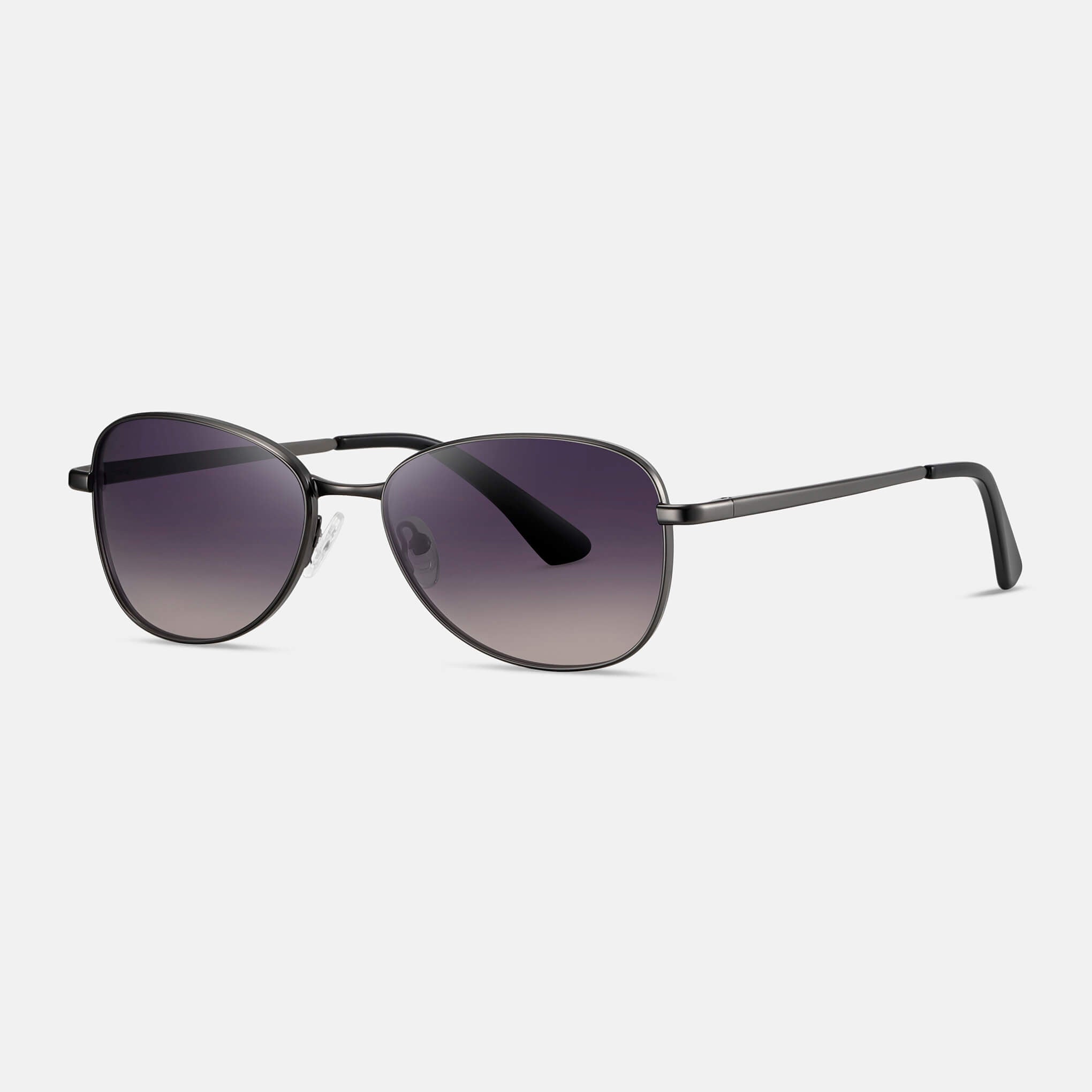 RR6 Men’s Sunglasses in Matte Gun Metallic with Grey-Pink Lens