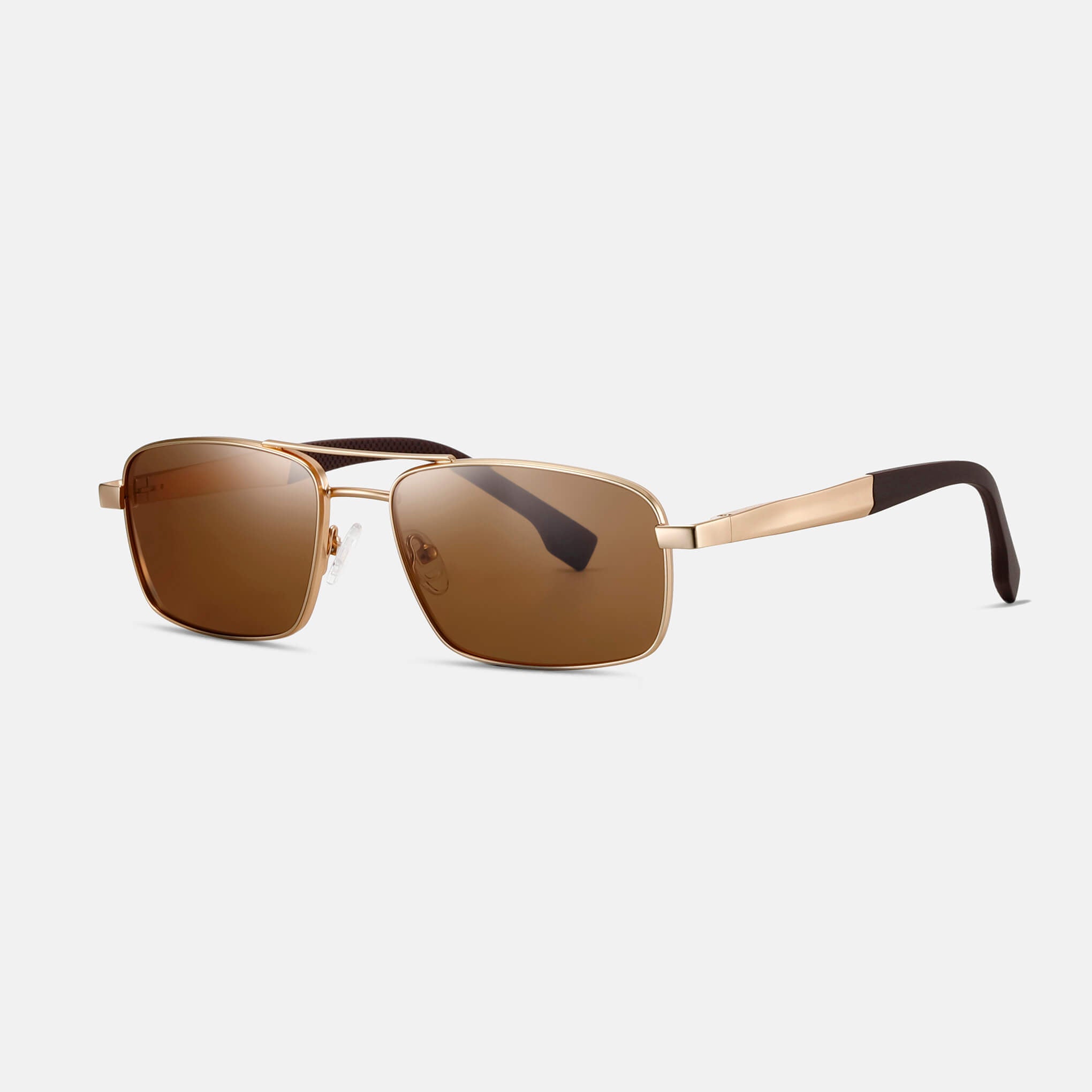 RR7 Men’s Sunglasses in Matte Gold with Brown Lens