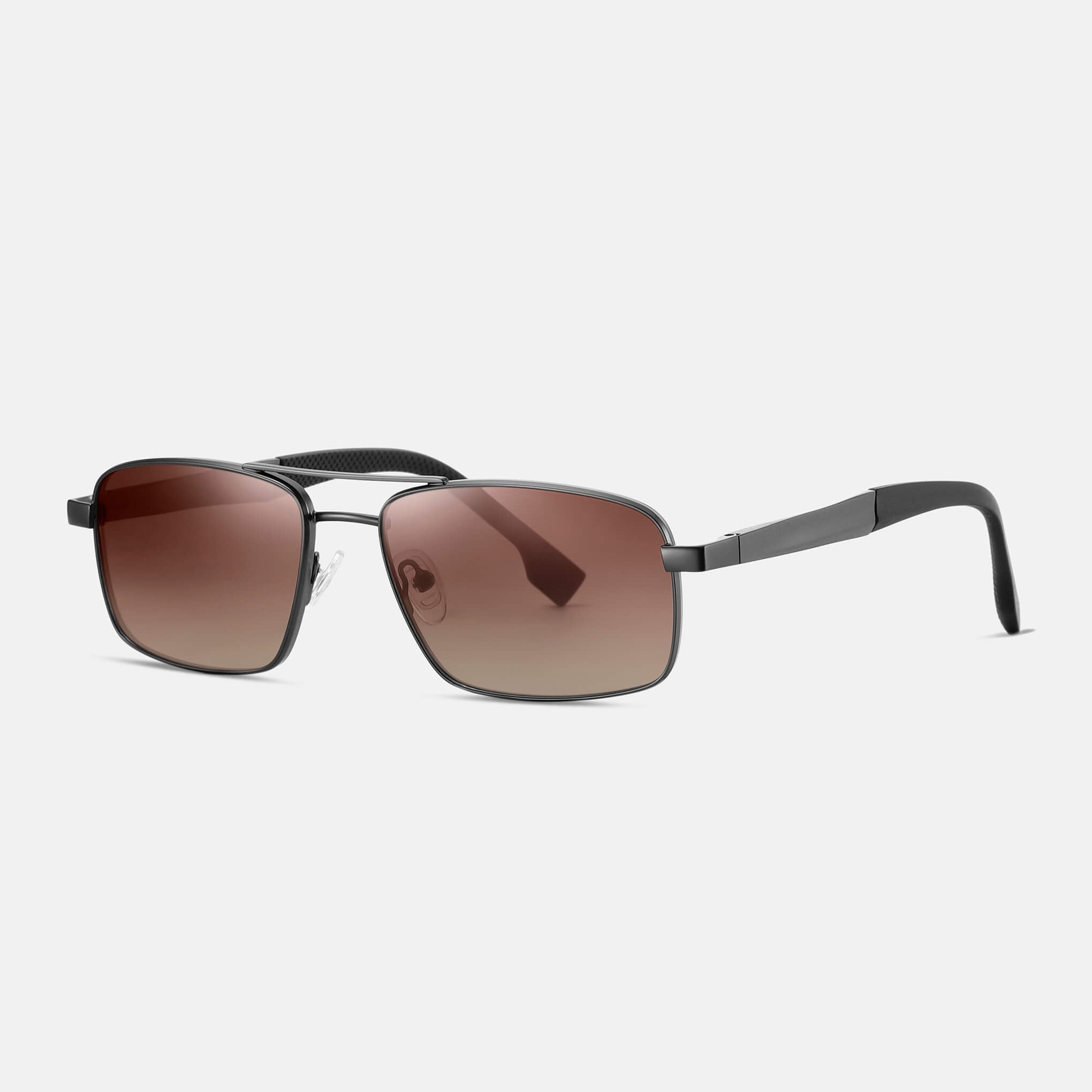 RR7 Men’s Sunglasses in Matte Gun Metallic with Gradient Brown Lens