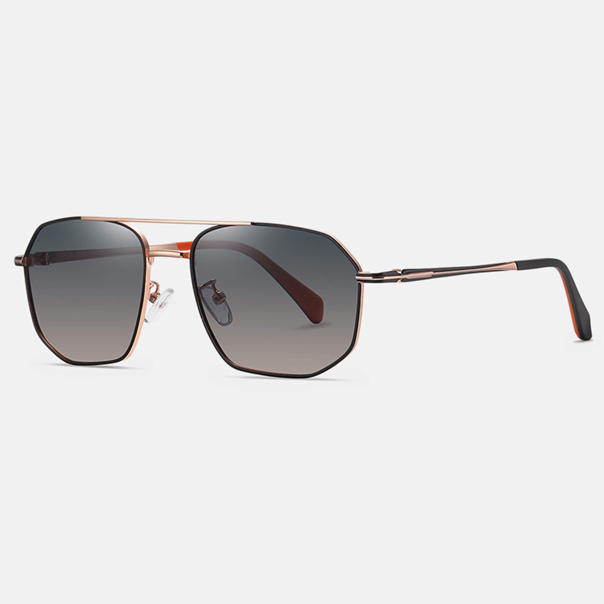 RR8 Men’s Sunglasses in Japan Gold-Black with Gradient Grey-Yellow Lens