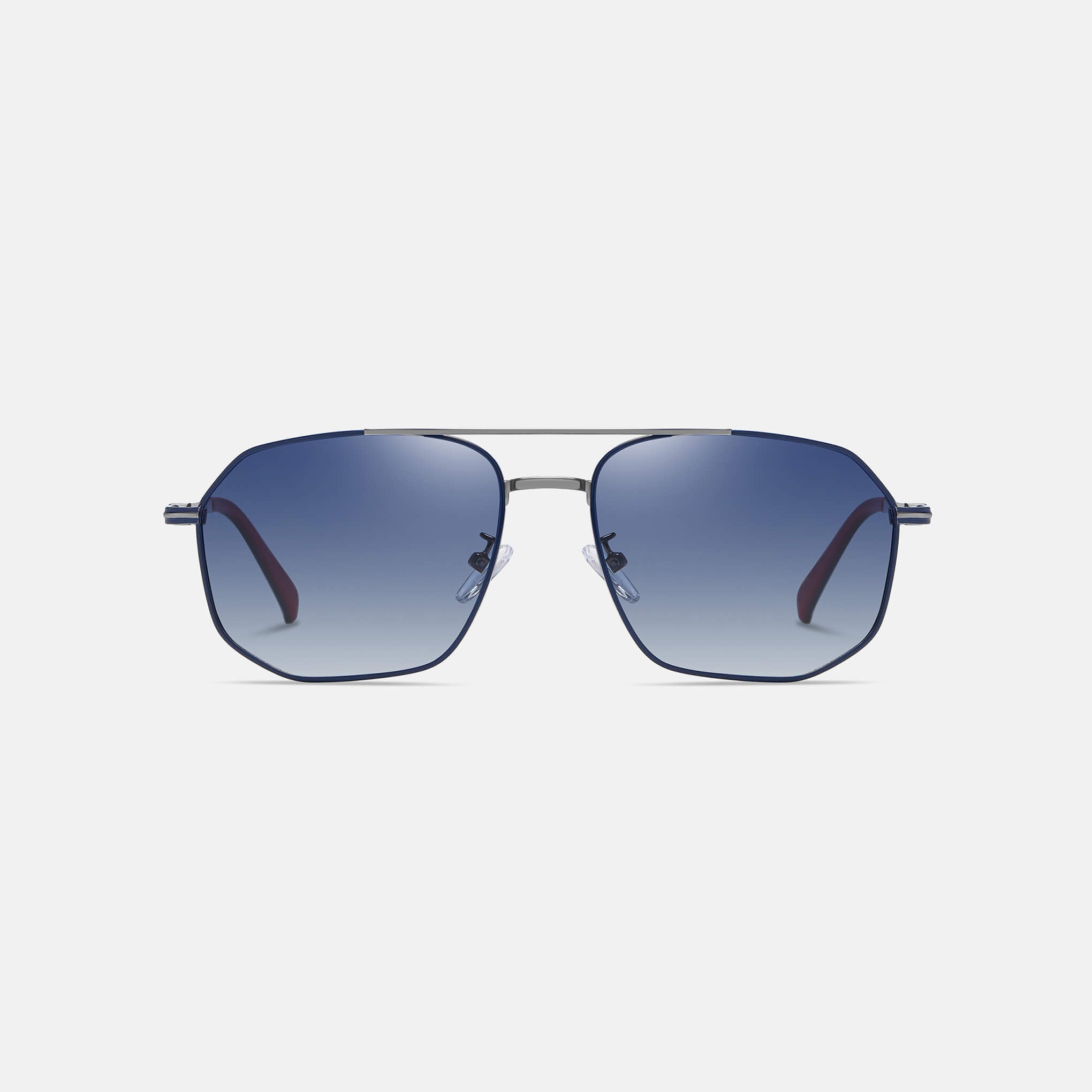RR8 Men’s Sunglasses in Matte Light Gun Metallic Blue with Gradient Blue Lens