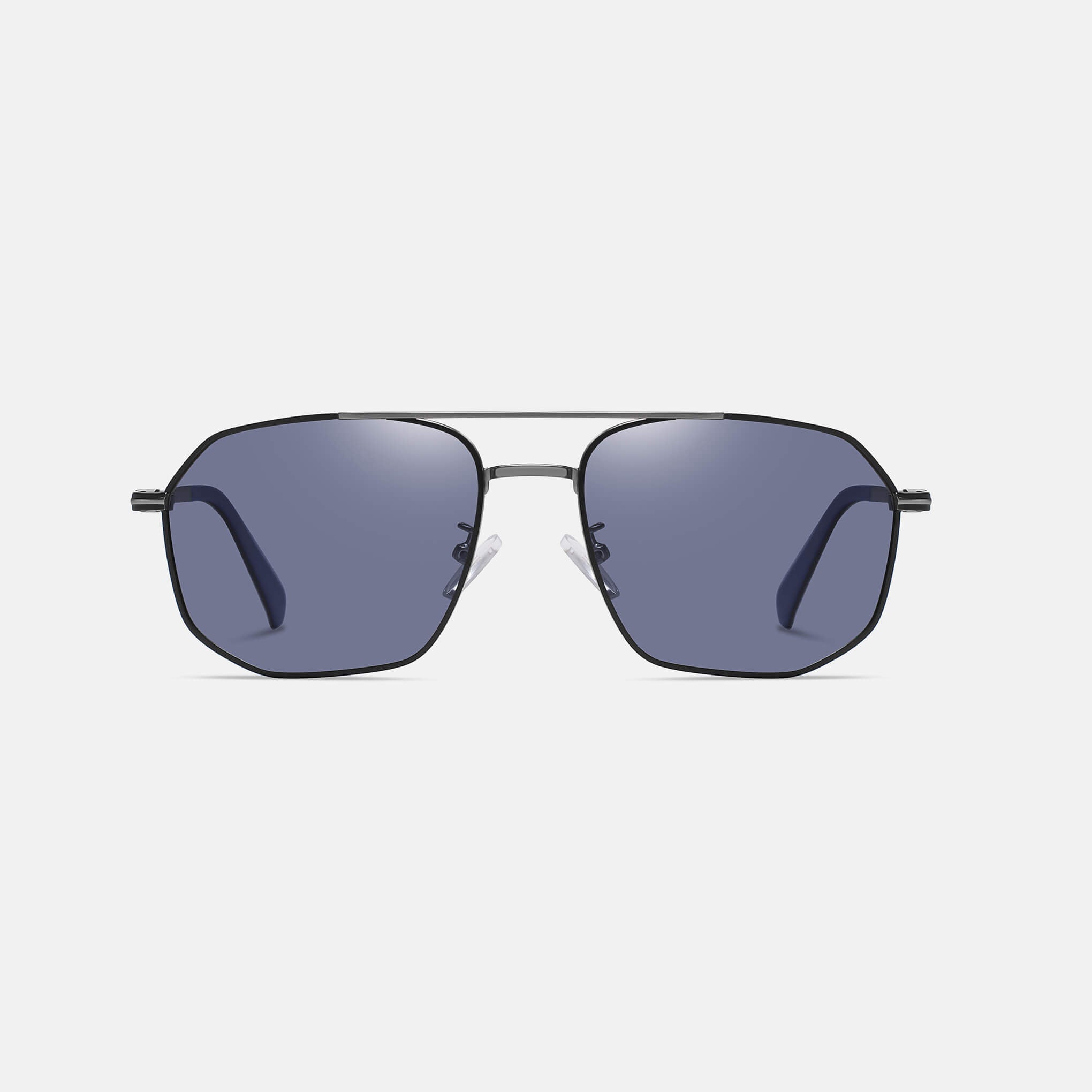 RR8 Men’s Sunglasses in Matte Gun Metallic Black with Deep Grey-Blue Lens