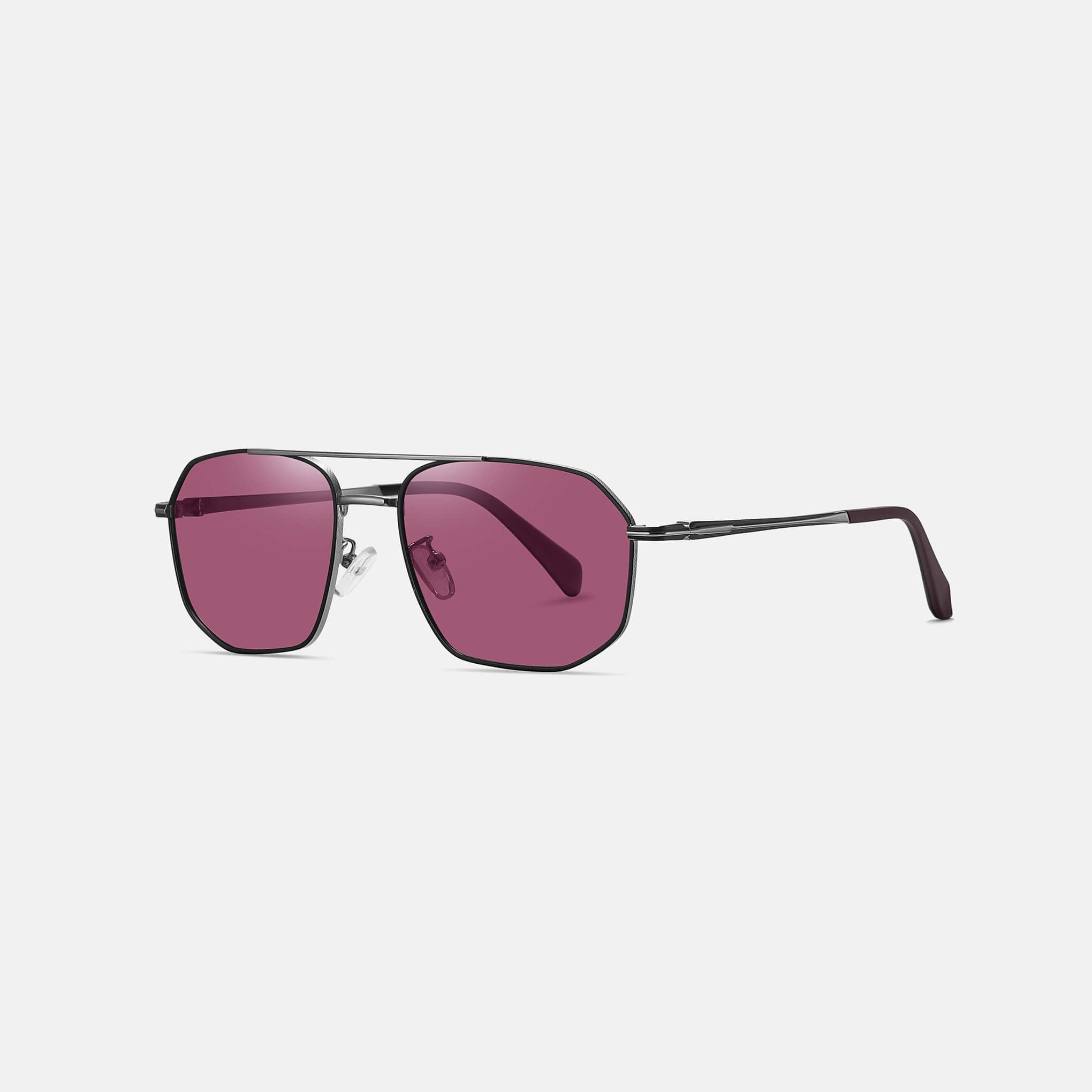 RR8 Men’s Sunglasses in Matte Gun Metallic Black with Ocean Red Lens