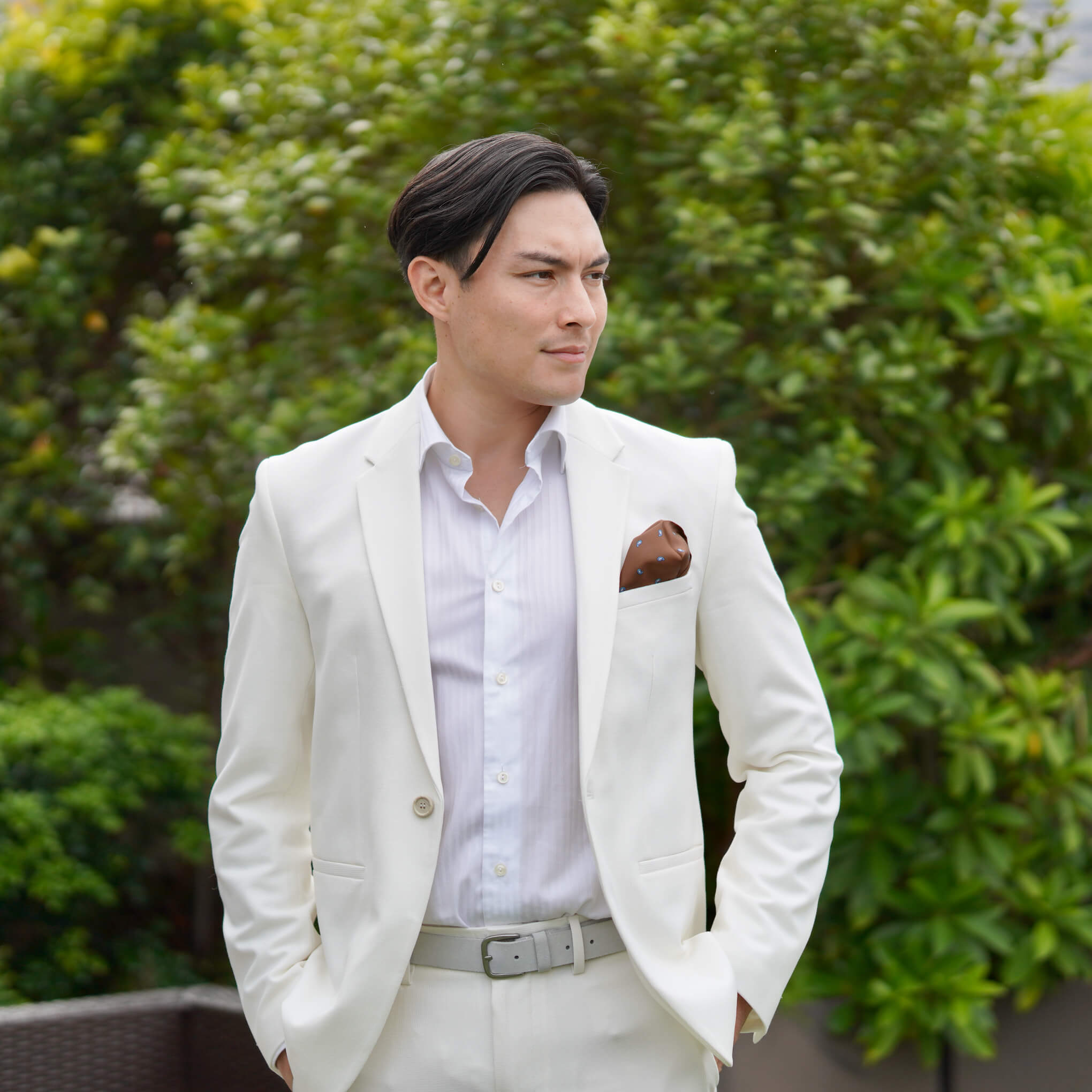 LIBERTY-BROWN Pocket Square