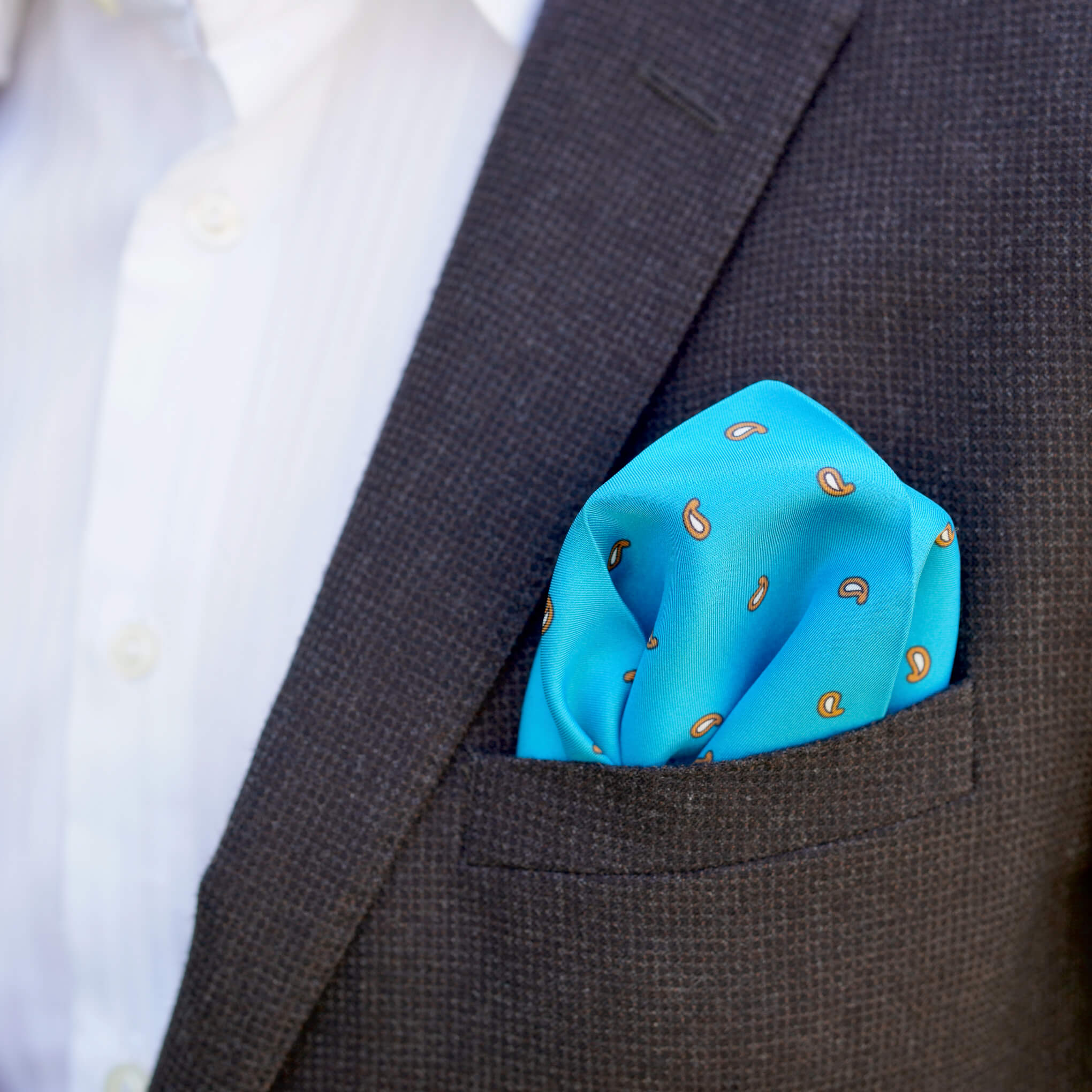 LIBERTY-TURQUOISE Pocket Square