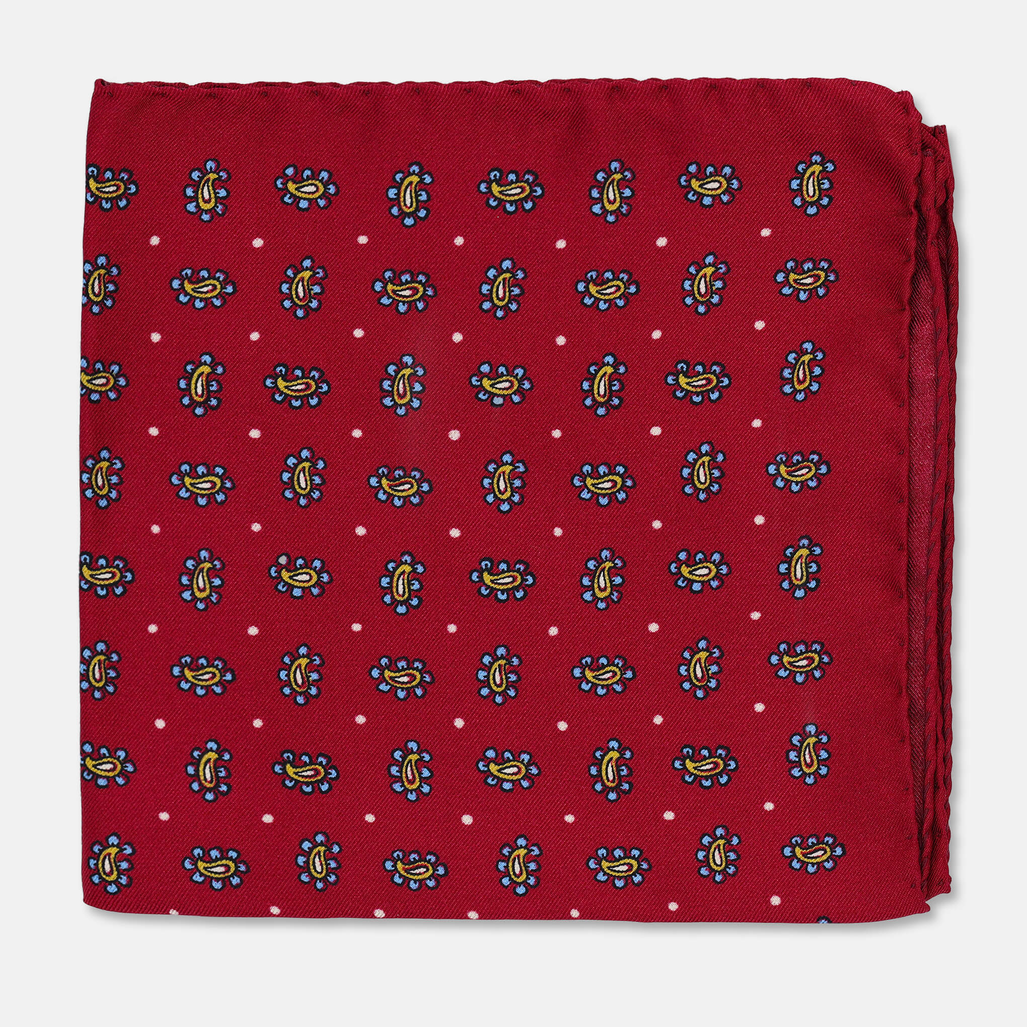 GIOVY-BURGUNDY Pocket Square