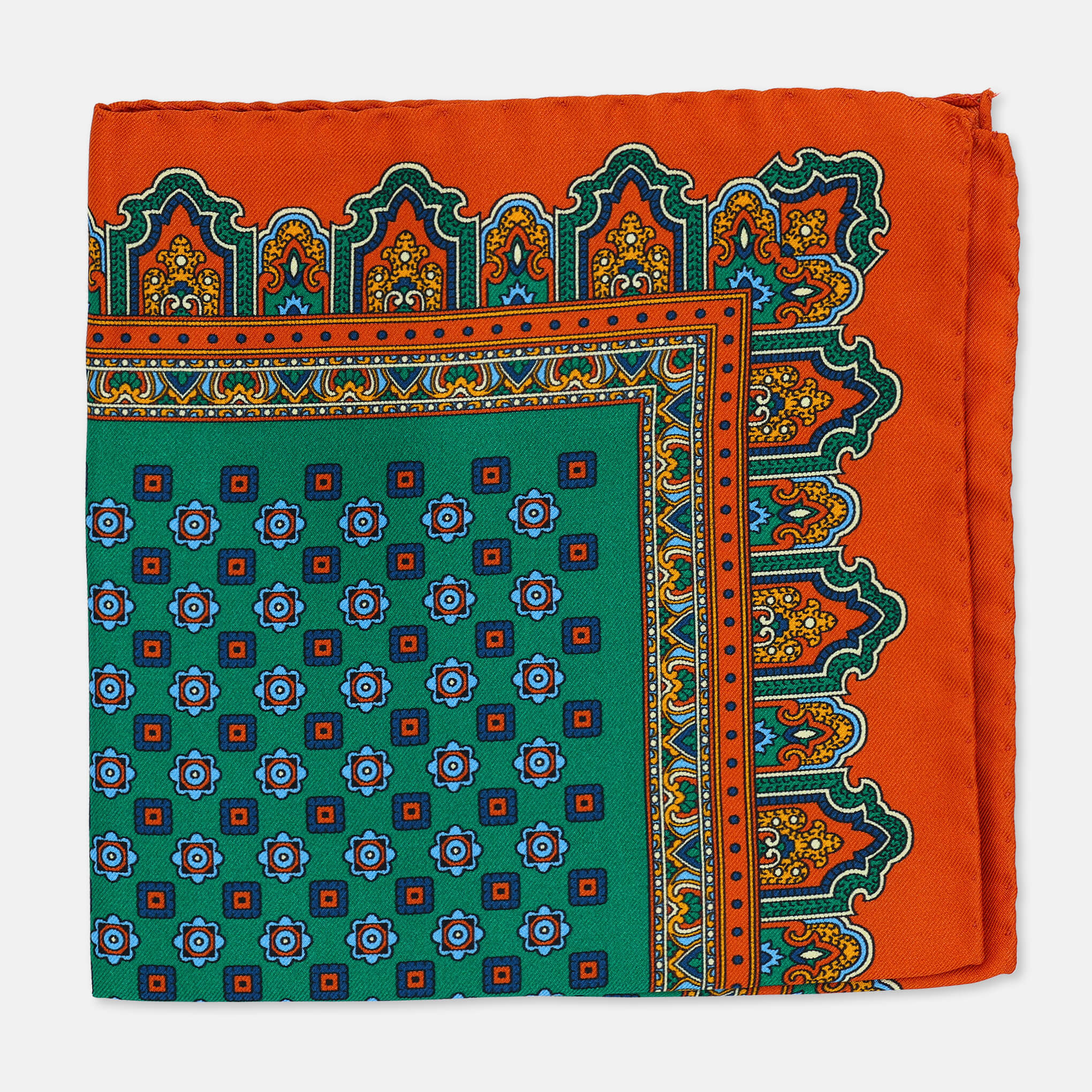 ALCAZABA-GREEN Pocket Square