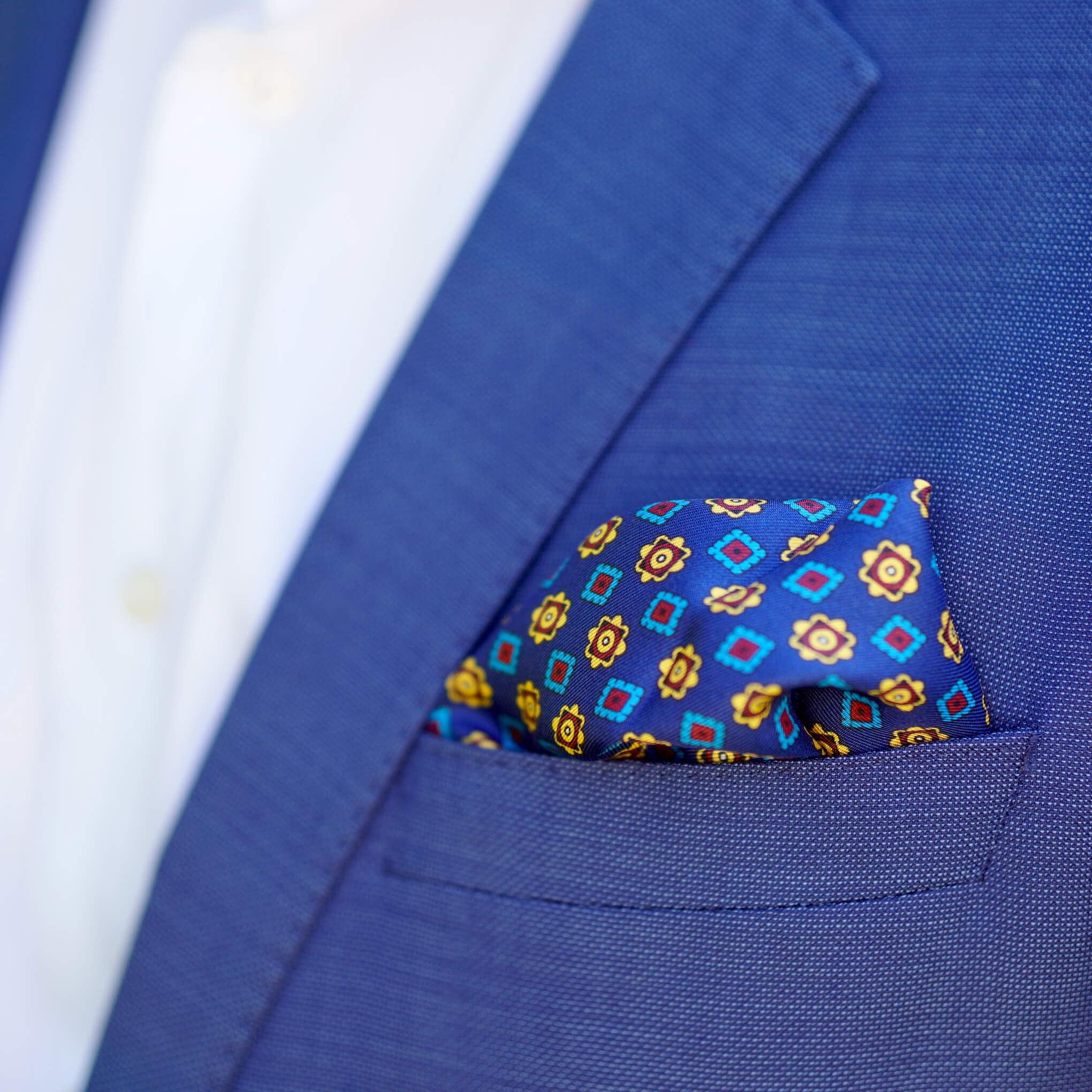 ALCAZABA-BLUE Pocket Square