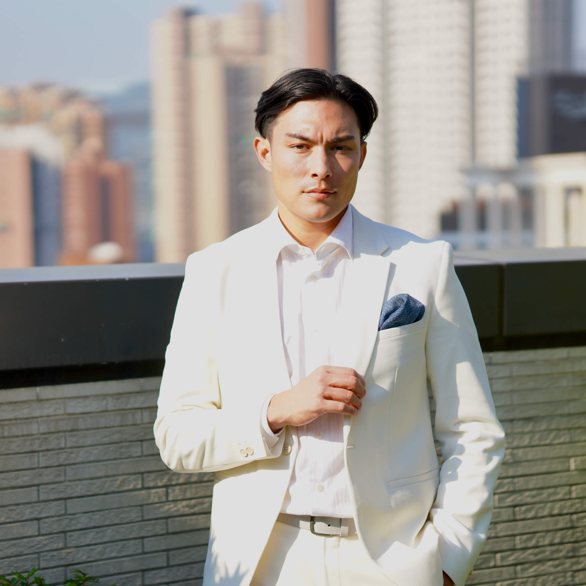 ALAN-BLUE Pocket Square