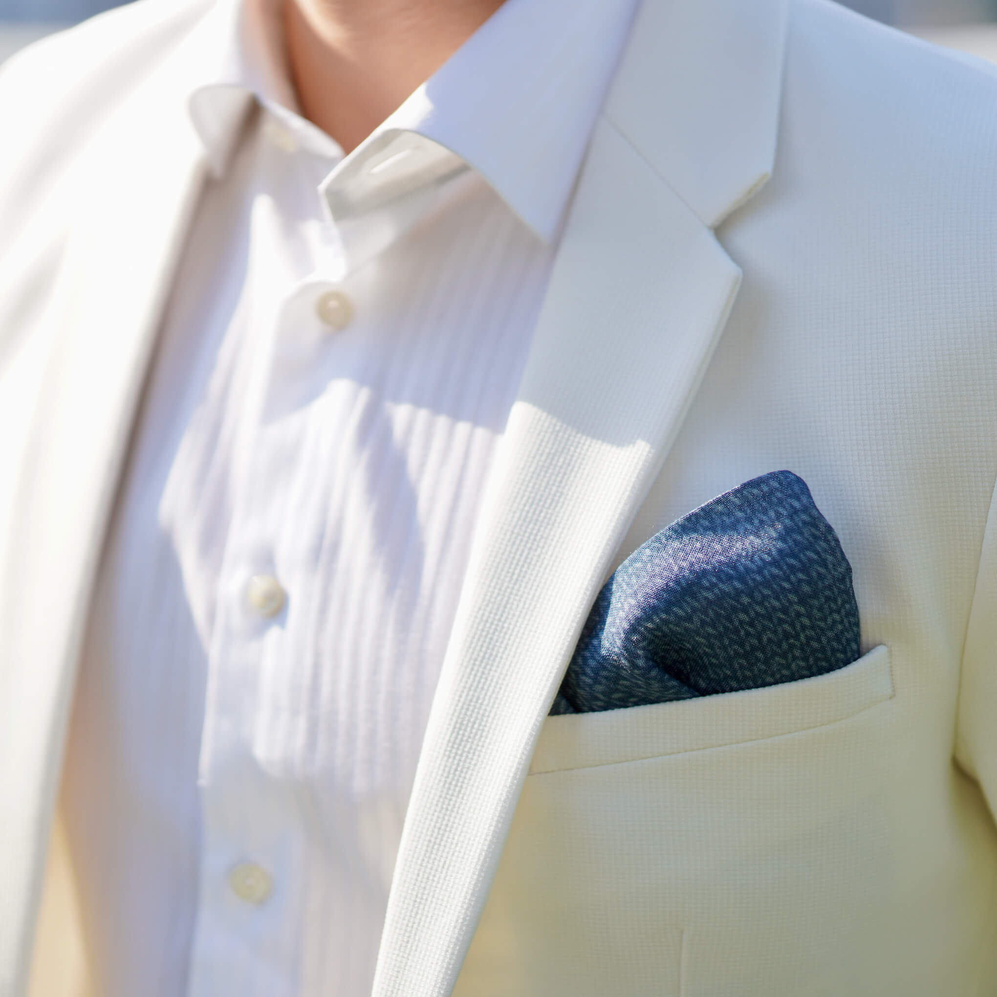 ALAN-BLUE Pocket Square