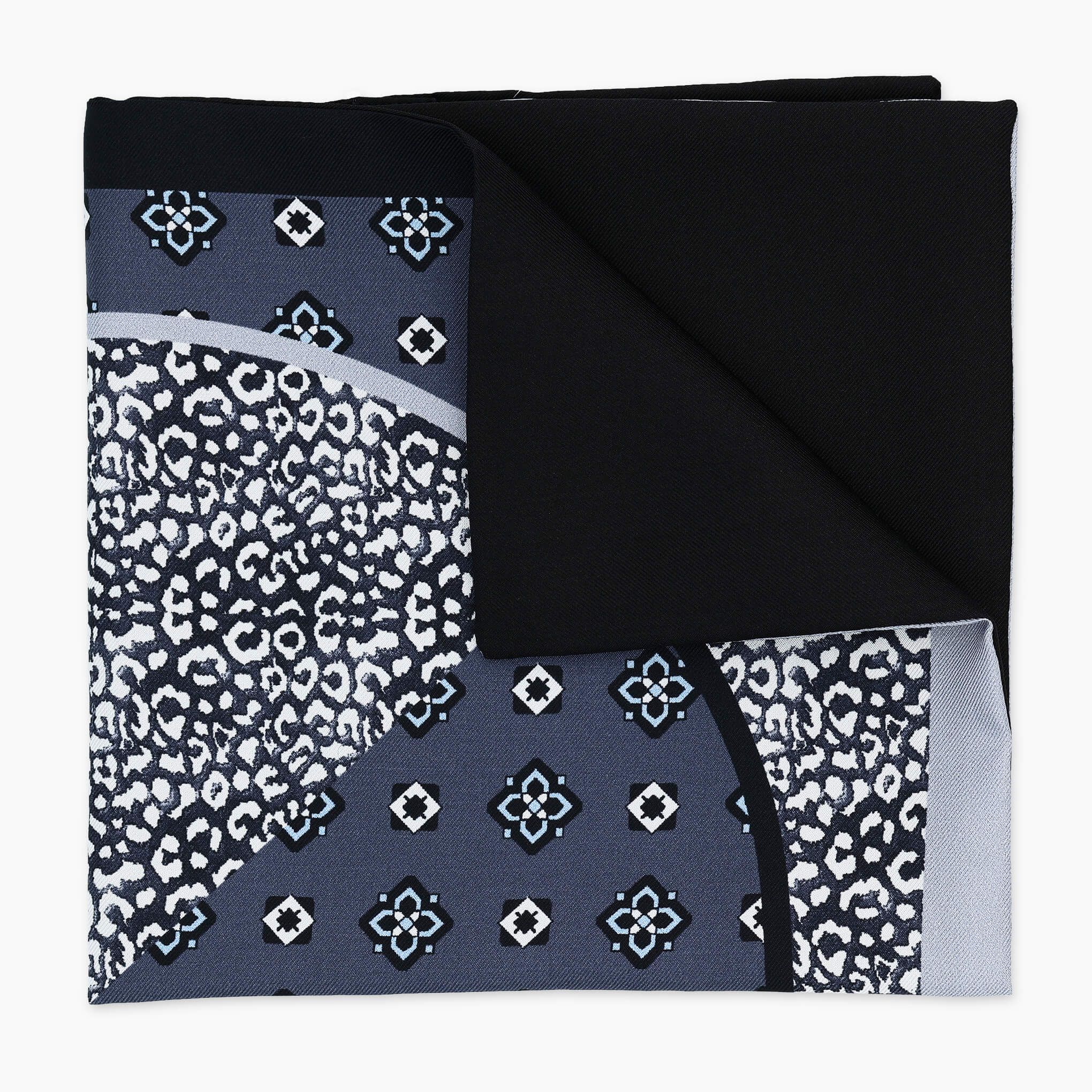 LEO-GREY/BLACK Pocket Square