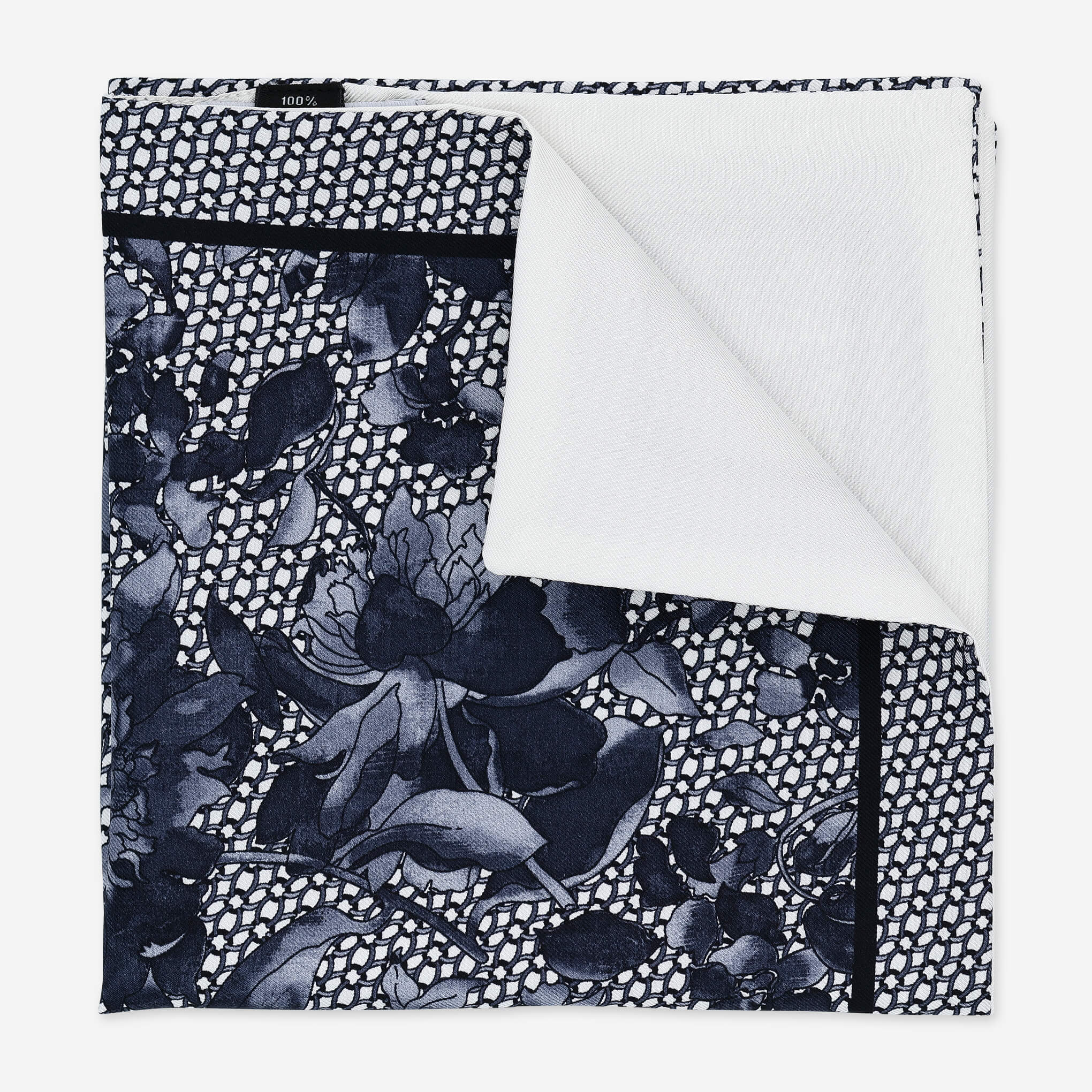 CHIHIRO-BLACK/WHITE Pocket Square