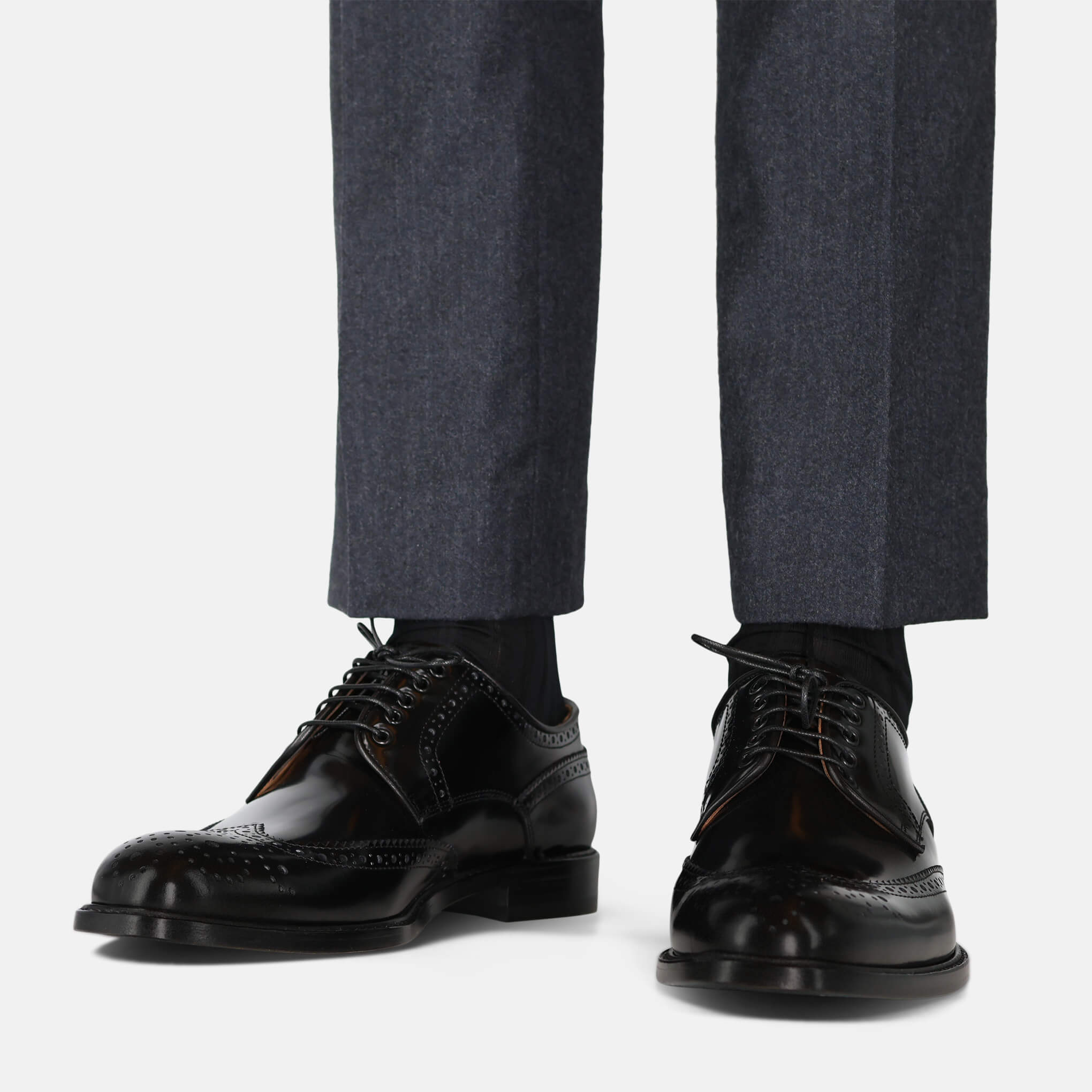 Wellington Mercerised Cotton Dress Socks (Navy)