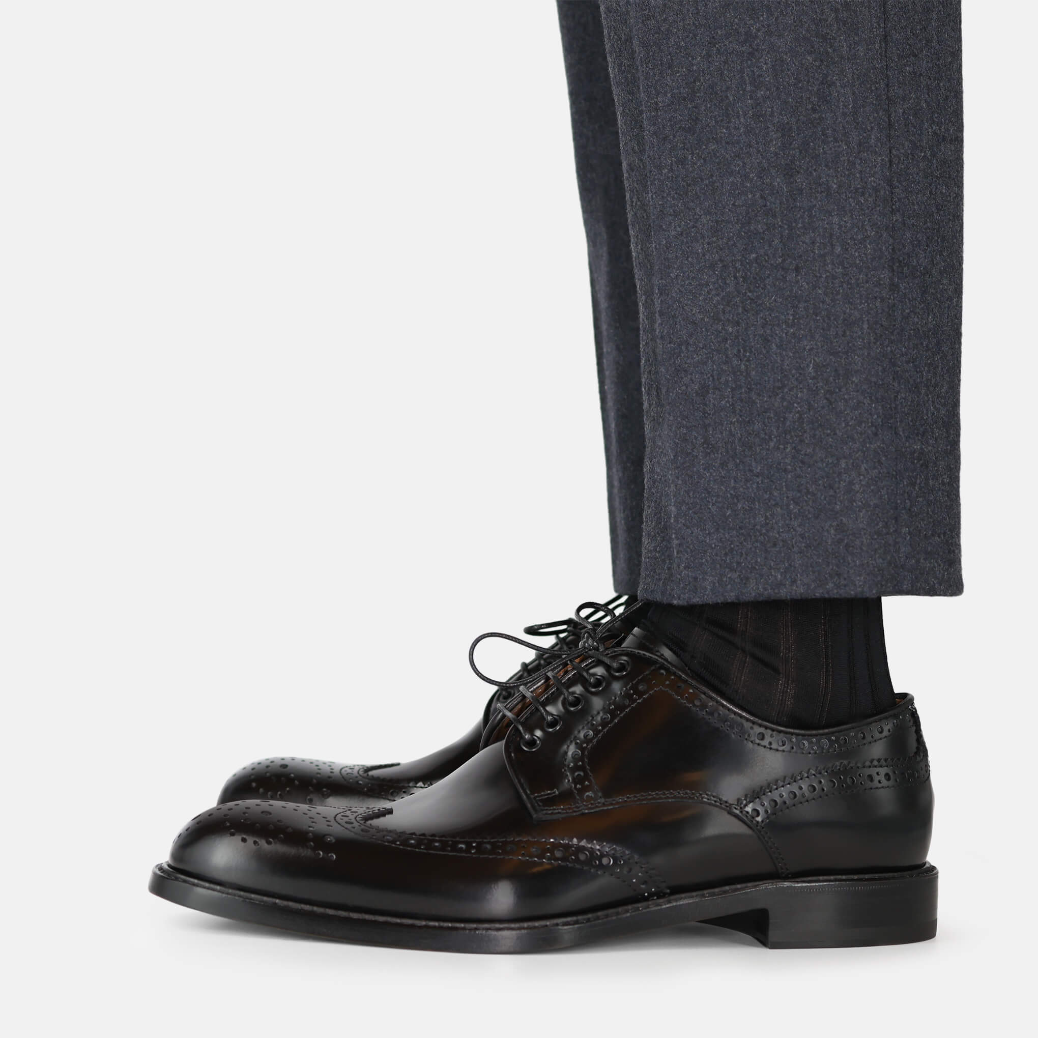 Wellington Mercerised Cotton Dress Socks (Navy)