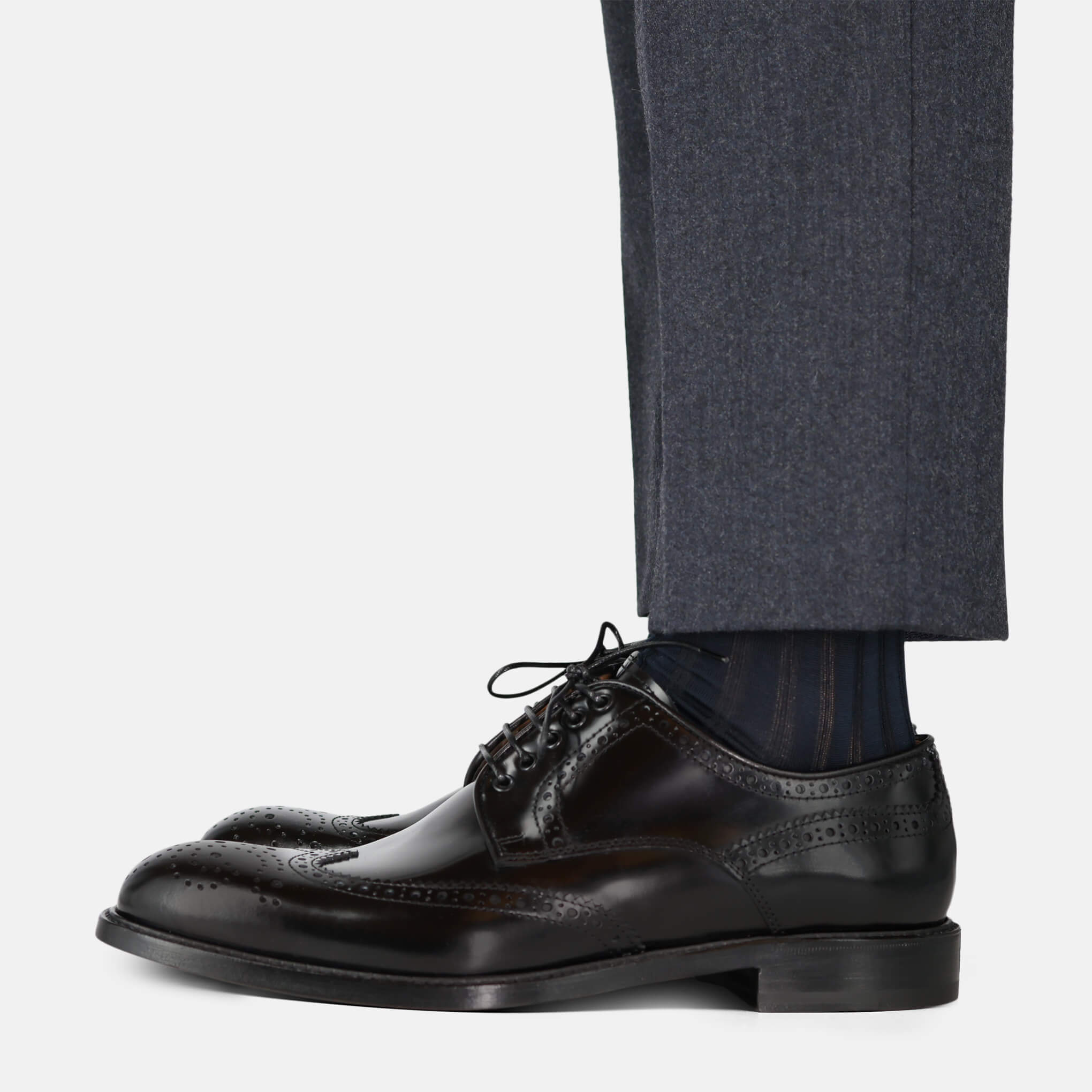 Wellington Mercerised Cotton Dress Socks (Black)