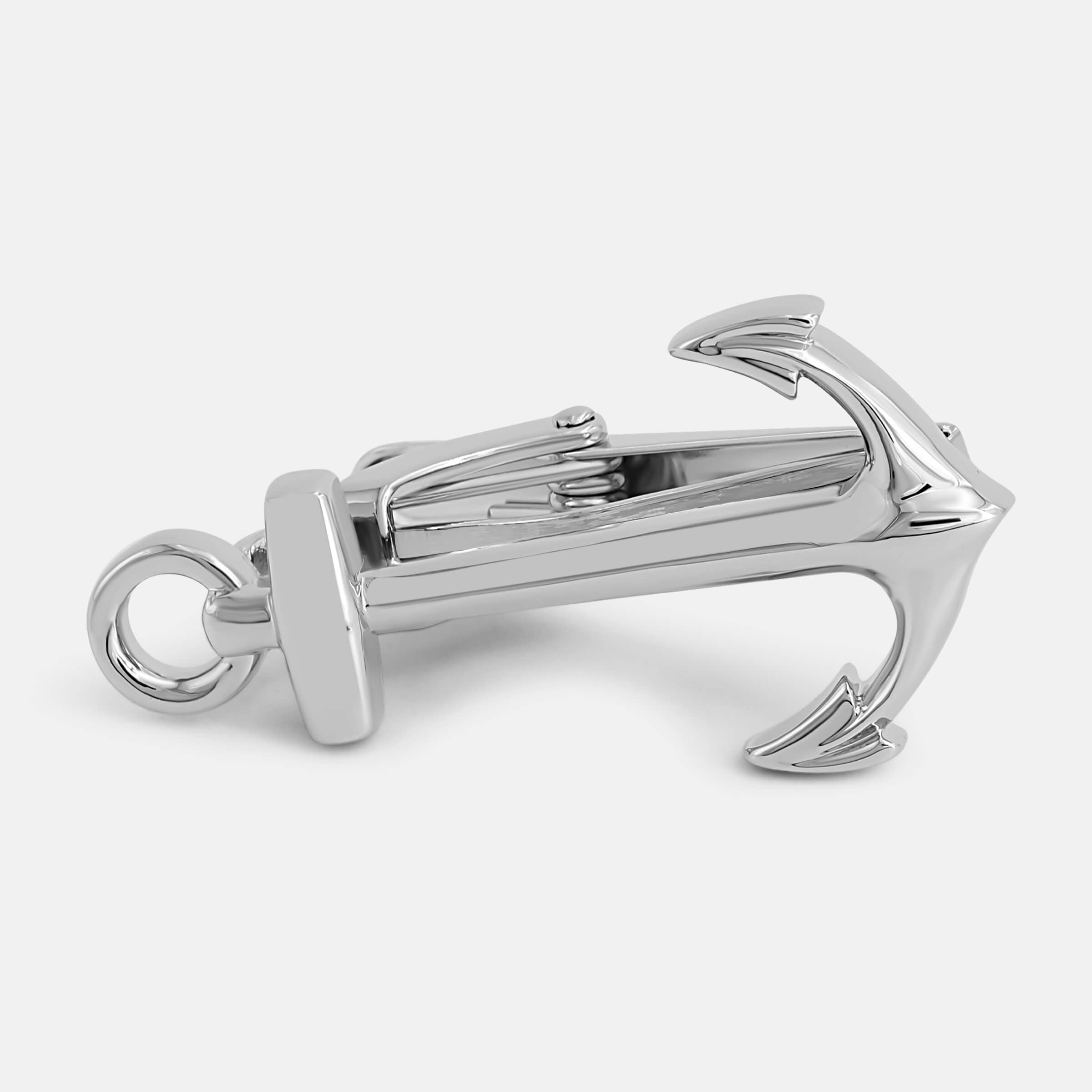 Silver Anchor Tie Clip