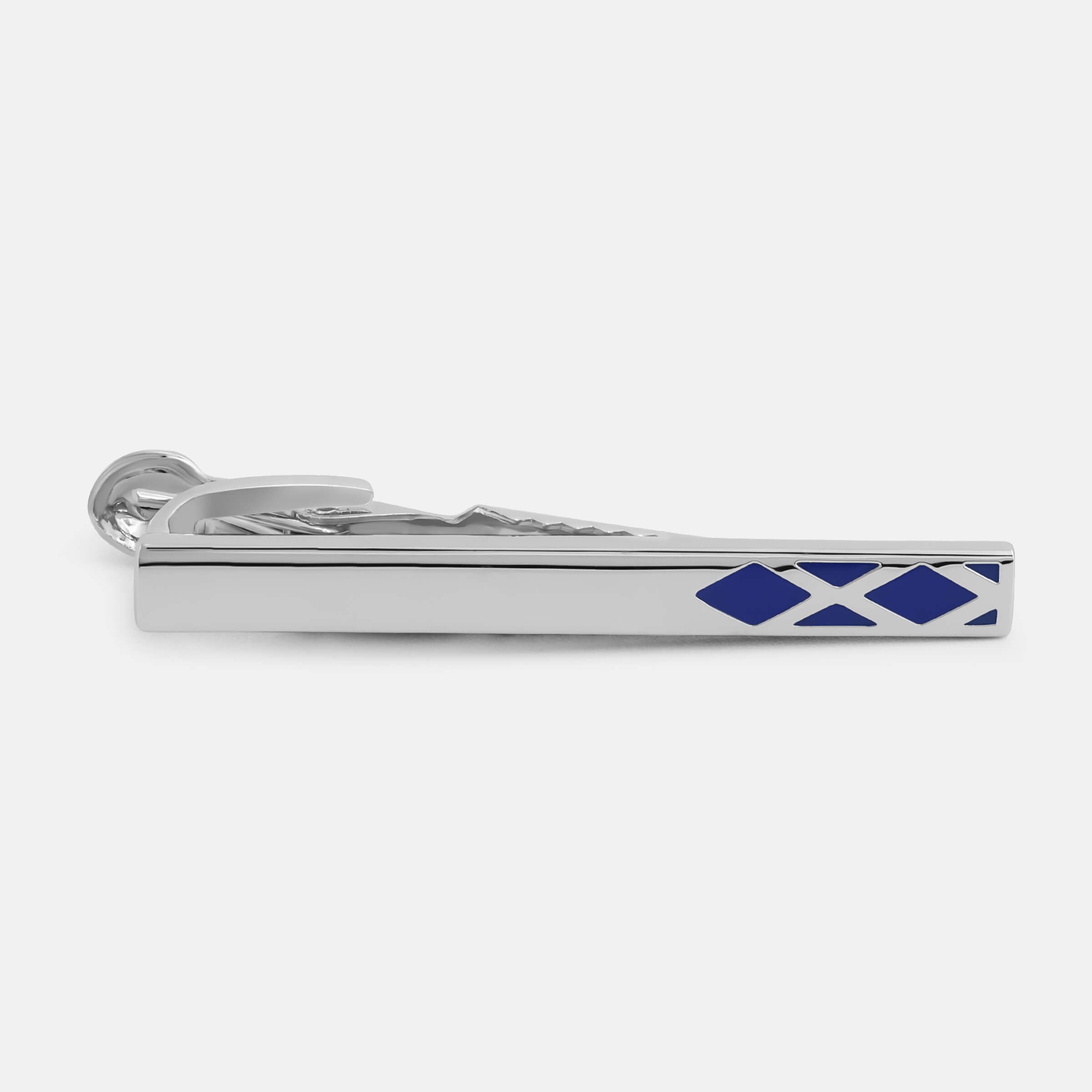 Blue Diamonds Tie Clip