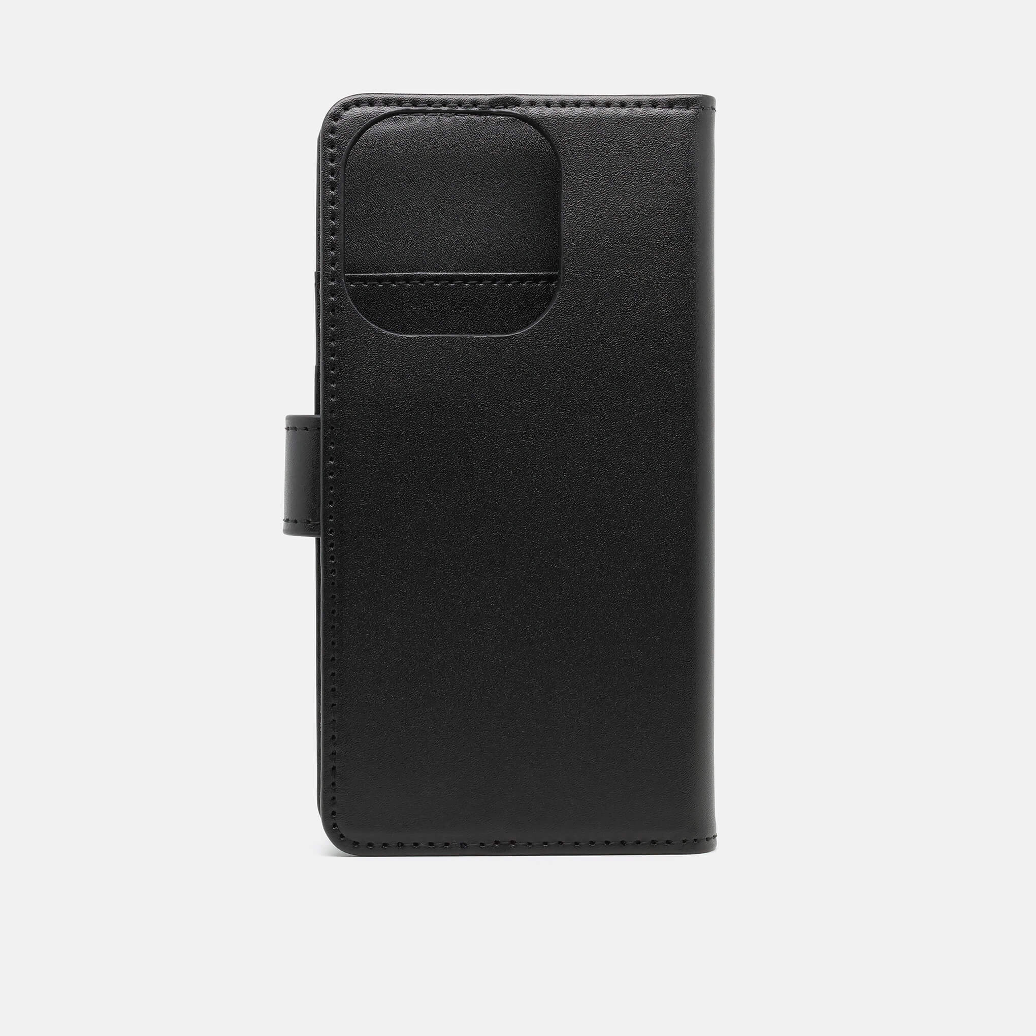 DENNIS Leather Wallets for iPhone 16 Pro in BLACK