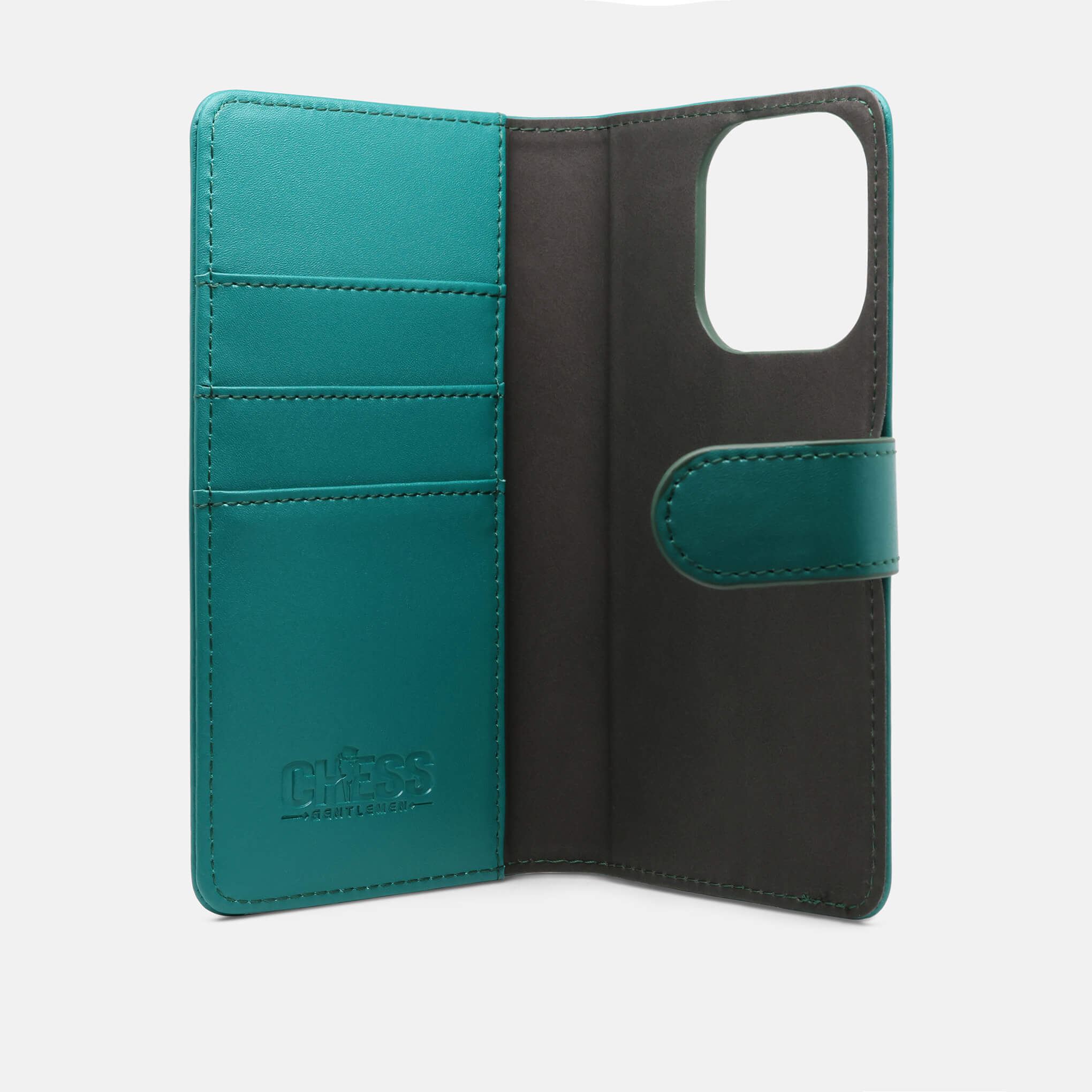 DENNIS Leather Wallets for iPhone 16 Pro in GREEN