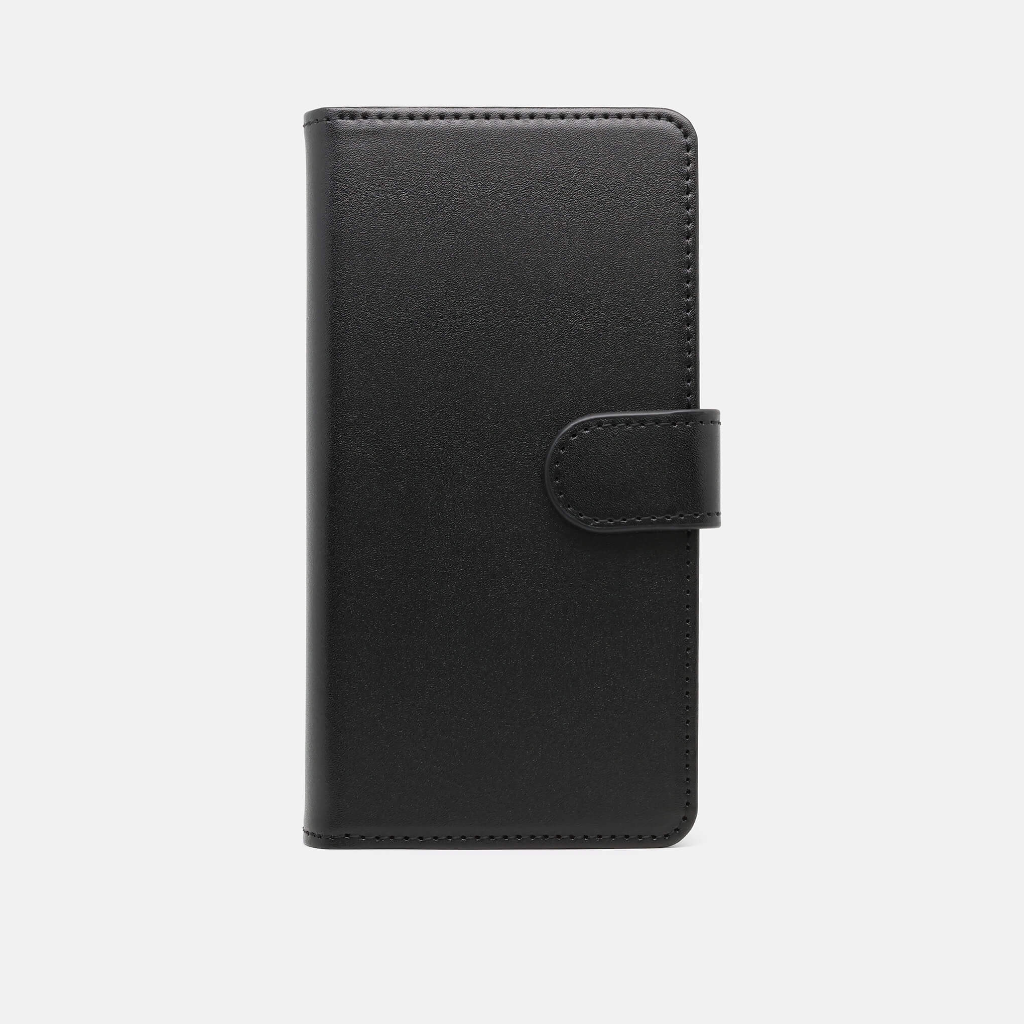 DENNIS Leather Wallets for iPhone 16 PLUS in BLACK