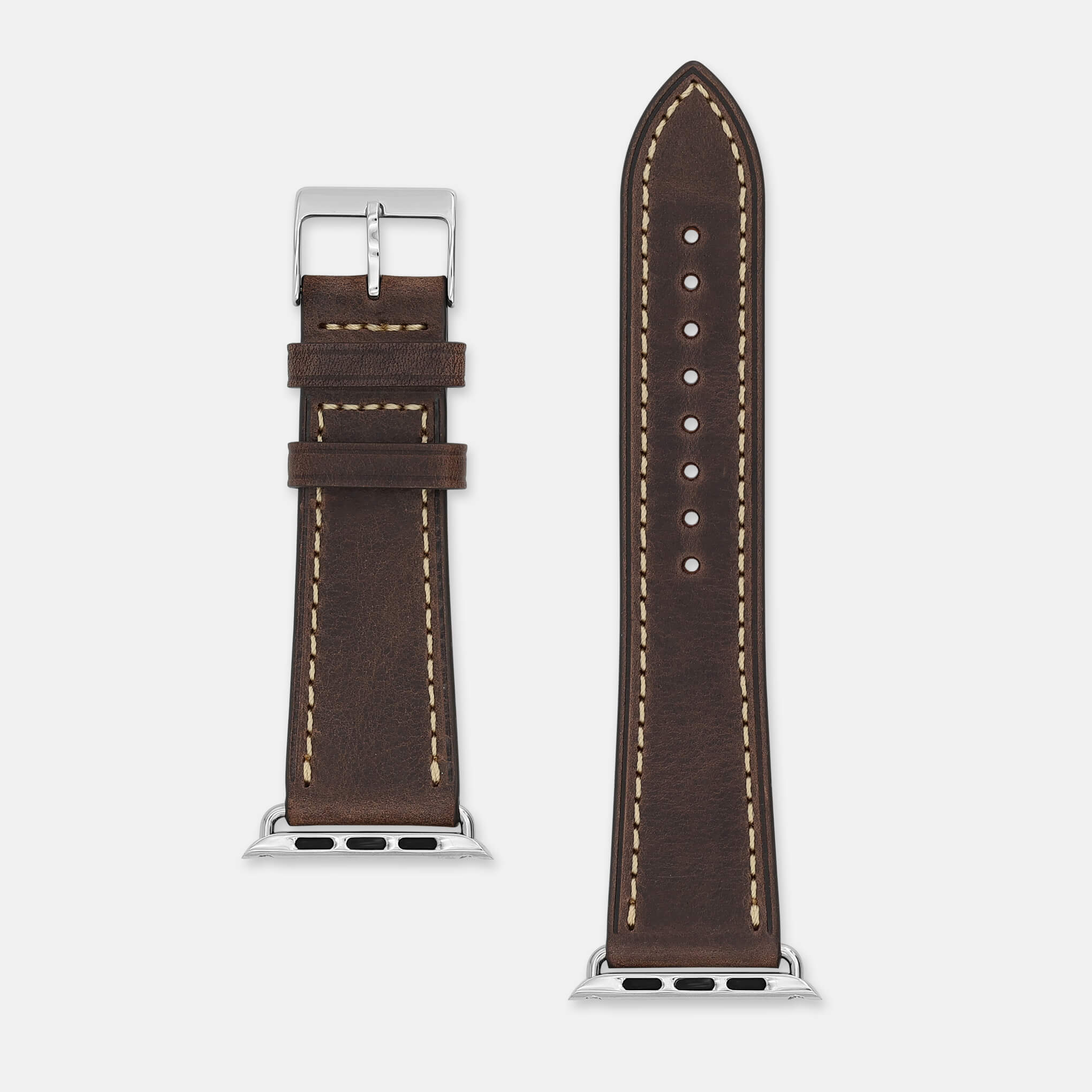 Elegance Brown-Silver Straps for Apple Watch