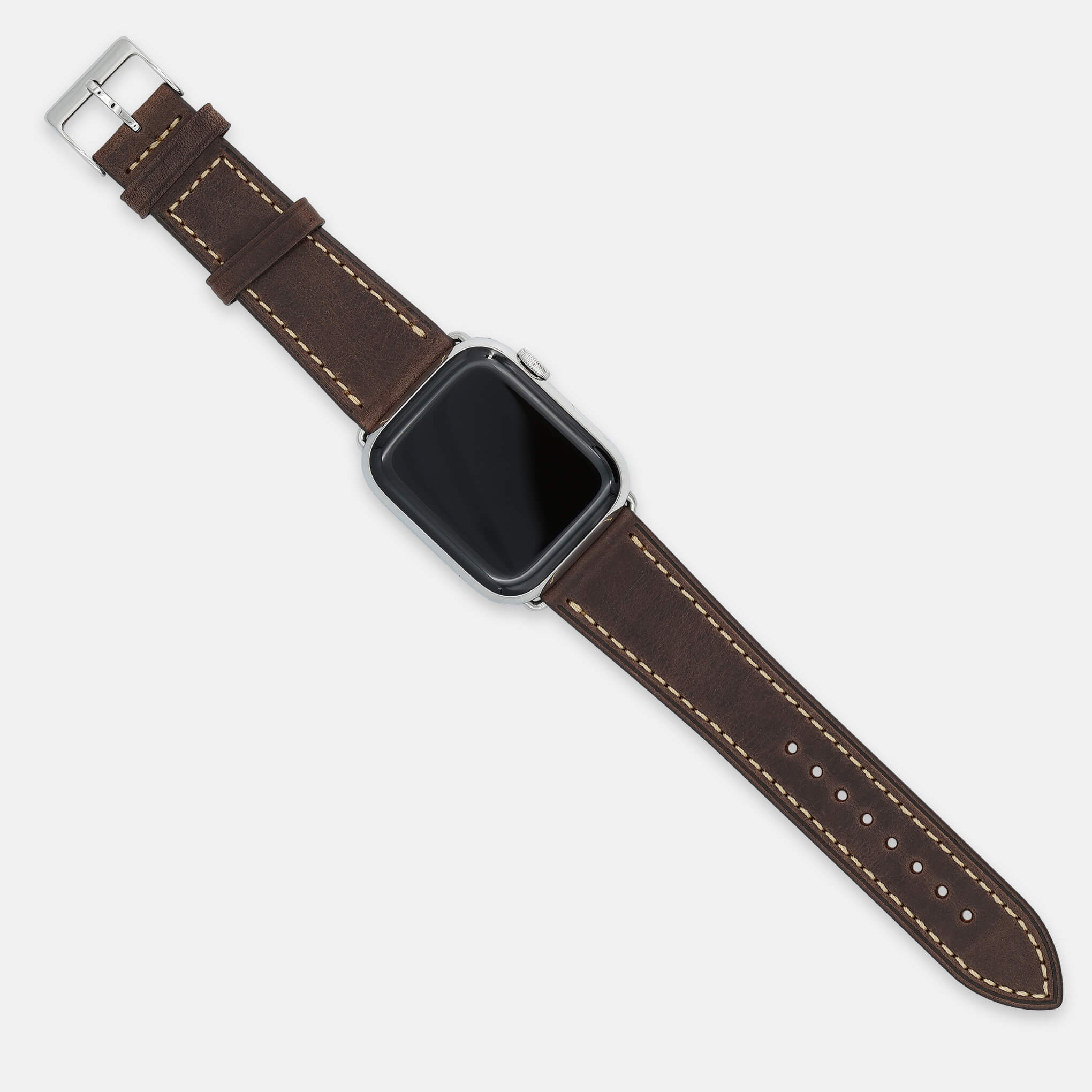 Elegance Brown-Silver Straps for Apple Watch