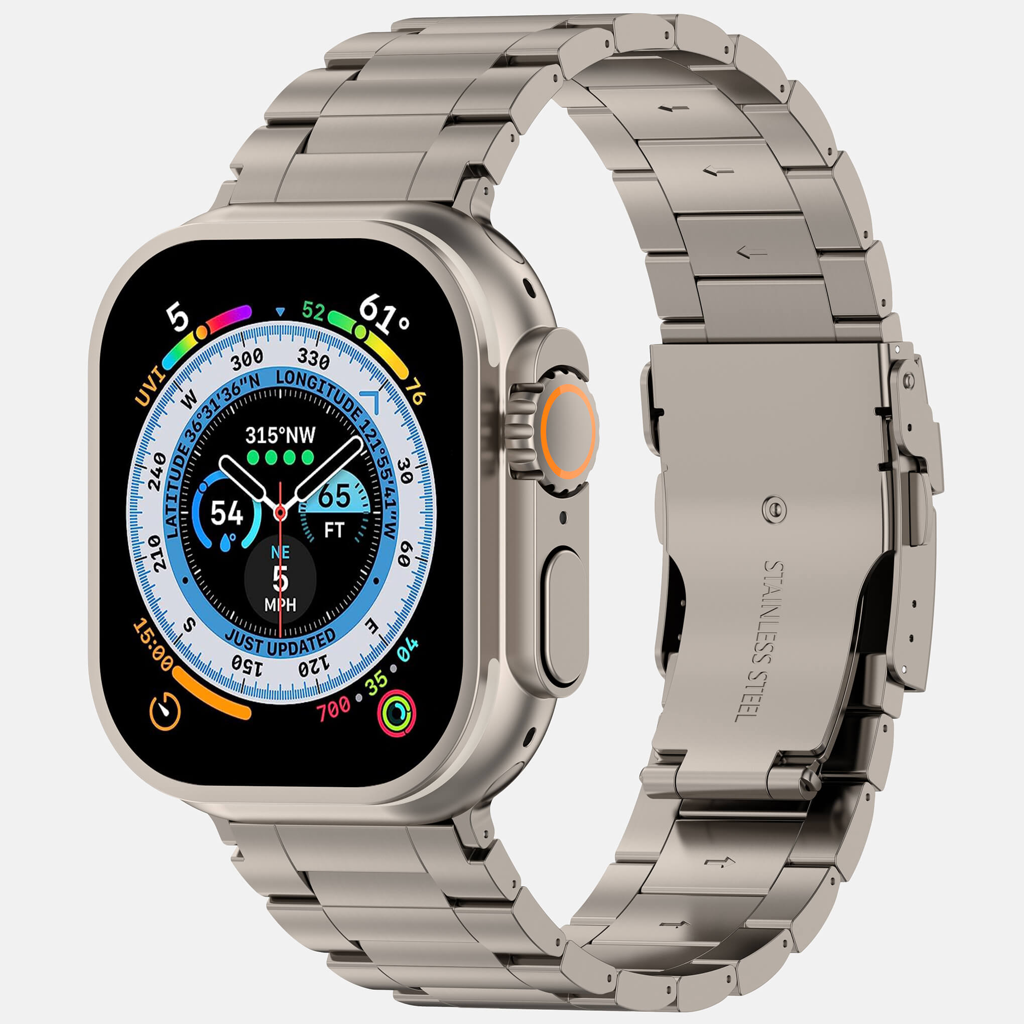 Metal Sports Straps for Apple Watch - Titanium