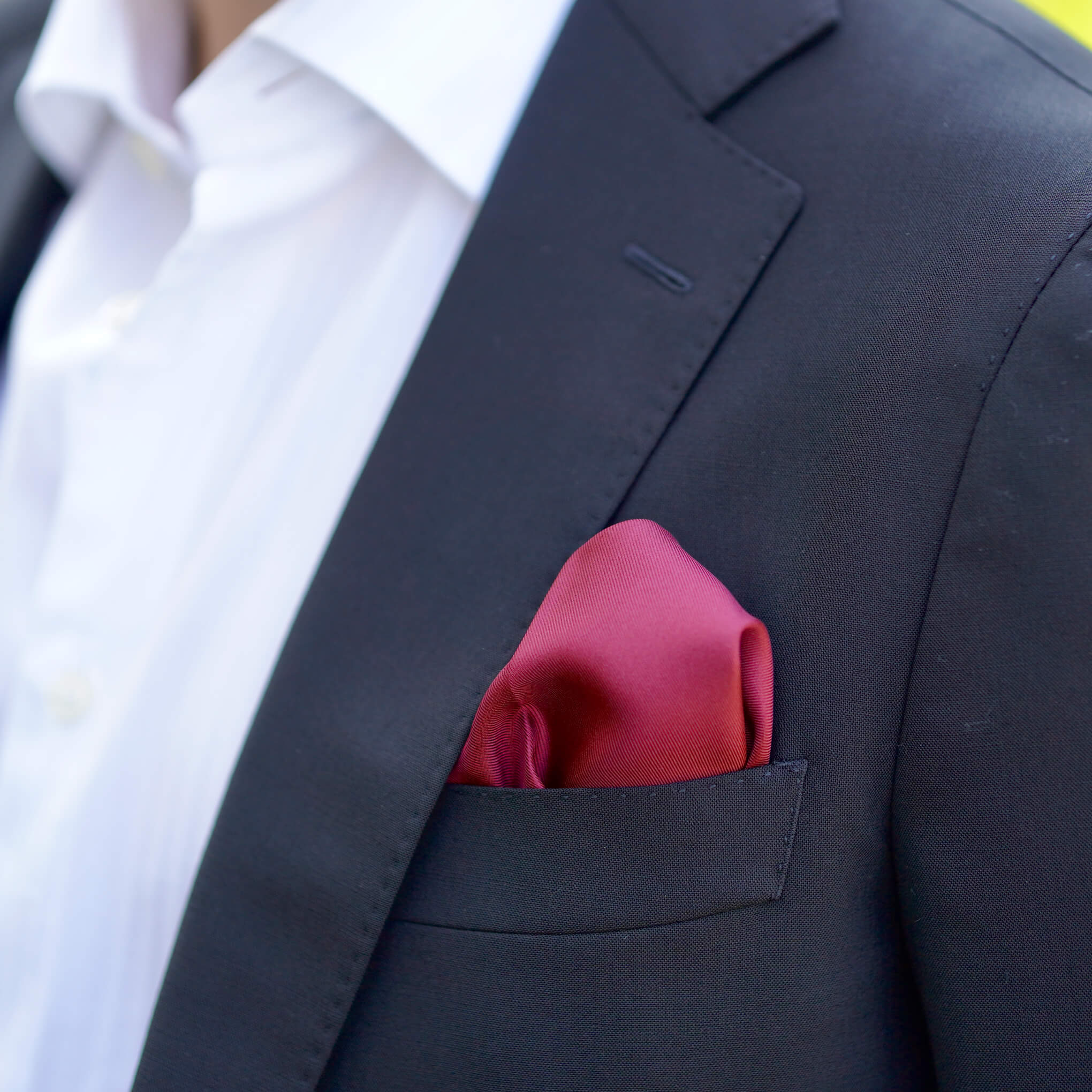 CALISTA-BURGUNDY Pocket Square