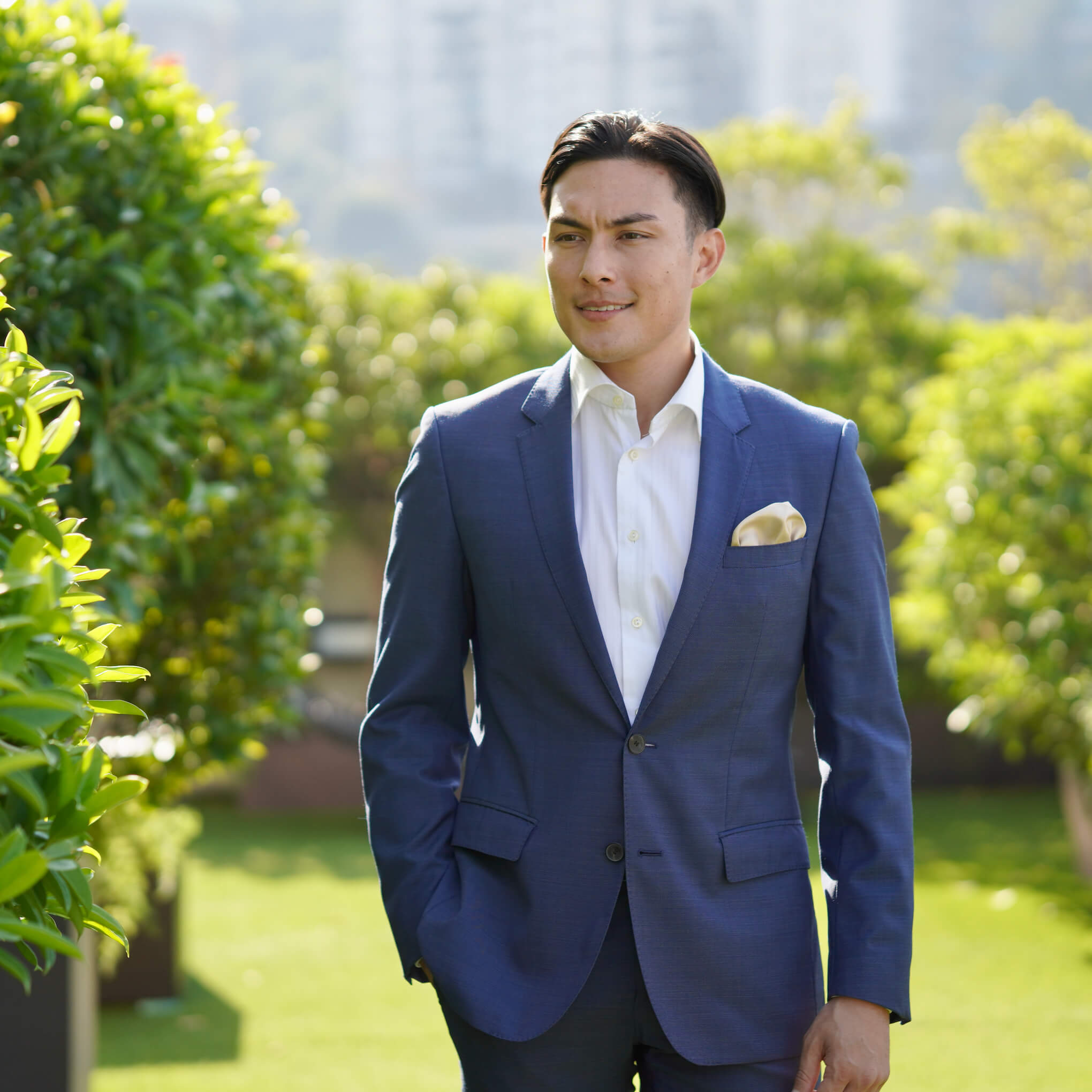 CALISTA-BEIGE Pocket Square